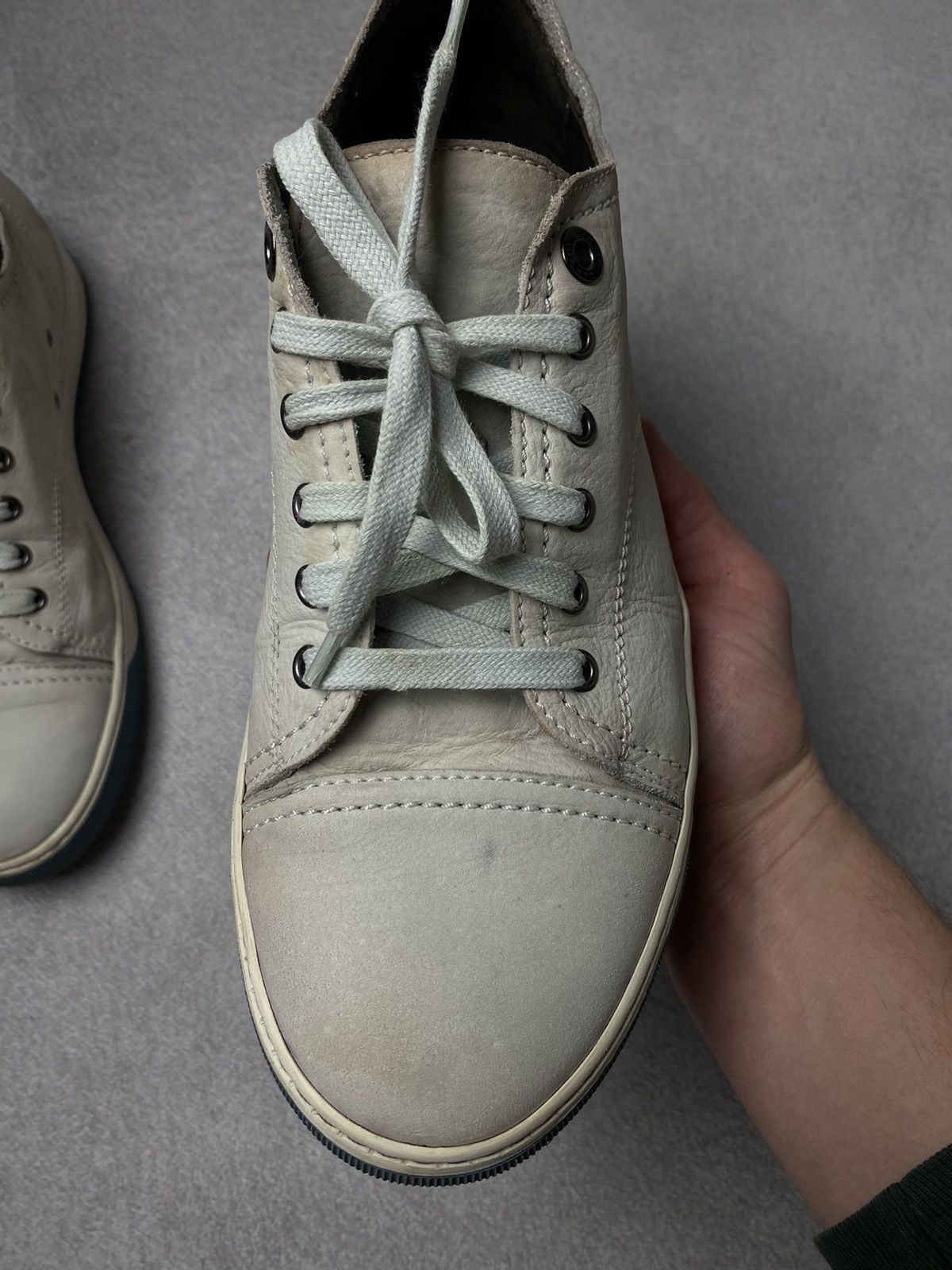 Lanvin Vintage Lanvin Distressed Cap Toe Leather sneakers Size US 8 / EU 41 - 12 Thumbnail