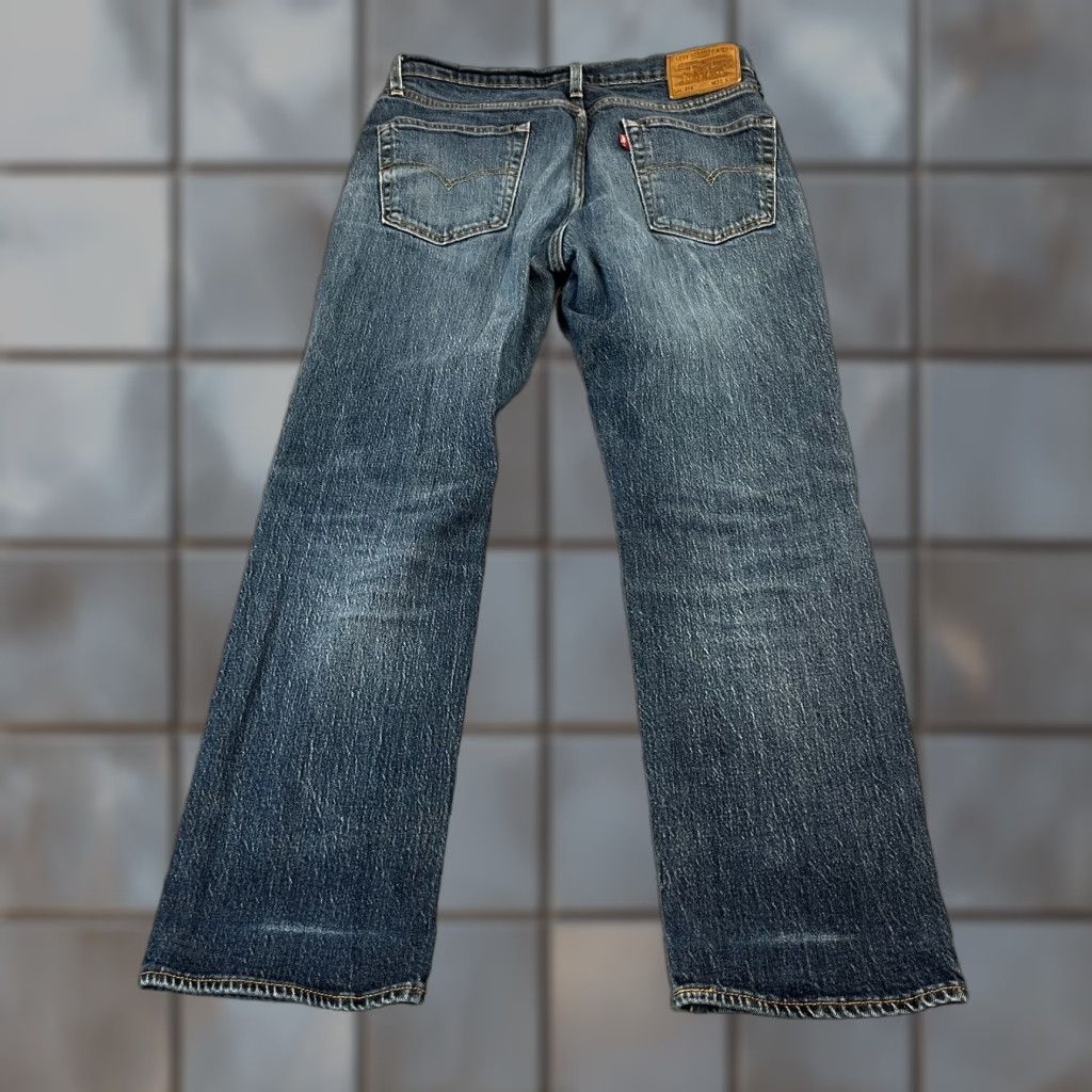 Levi's Levi's 514 Jeans Regular Straight 32 30 Dark Blue Whiskers Stretch Big E Mens Regular Denim Cotton Elastane Jeans | Levi's 514 Size US 32 / EU 48 - 1 Thumbnail