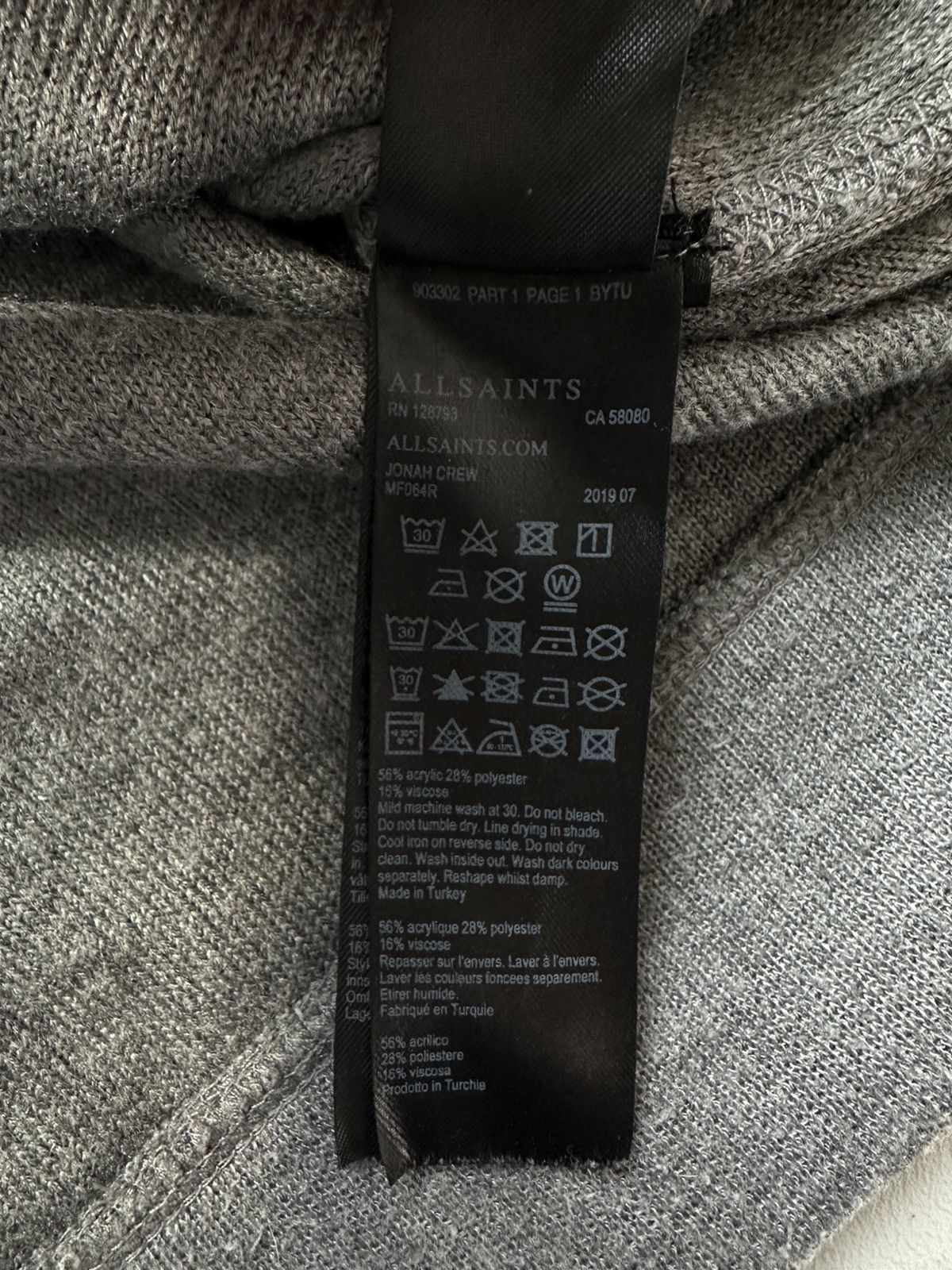 Allsaints AllSaints Johan Crew Sweater Size US L / EU 52-54 / 3 - 12 Thumbnail