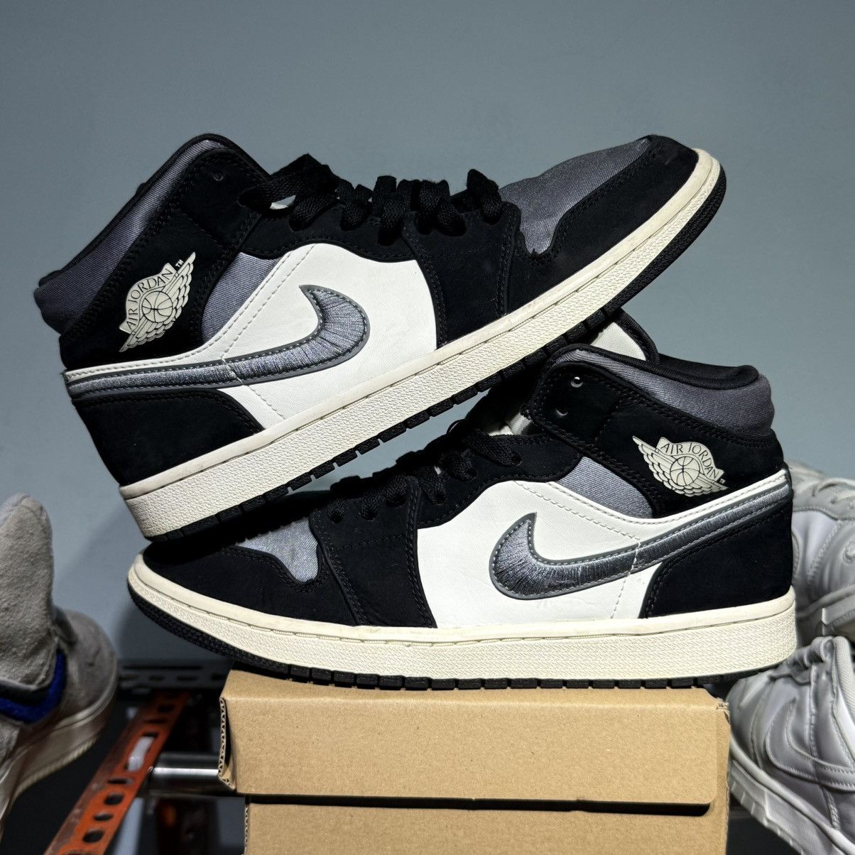 Jordan Brand Jordan 1 mid smoke satin Size US 8.5 / EU 41-42 - 1 Thumbnail