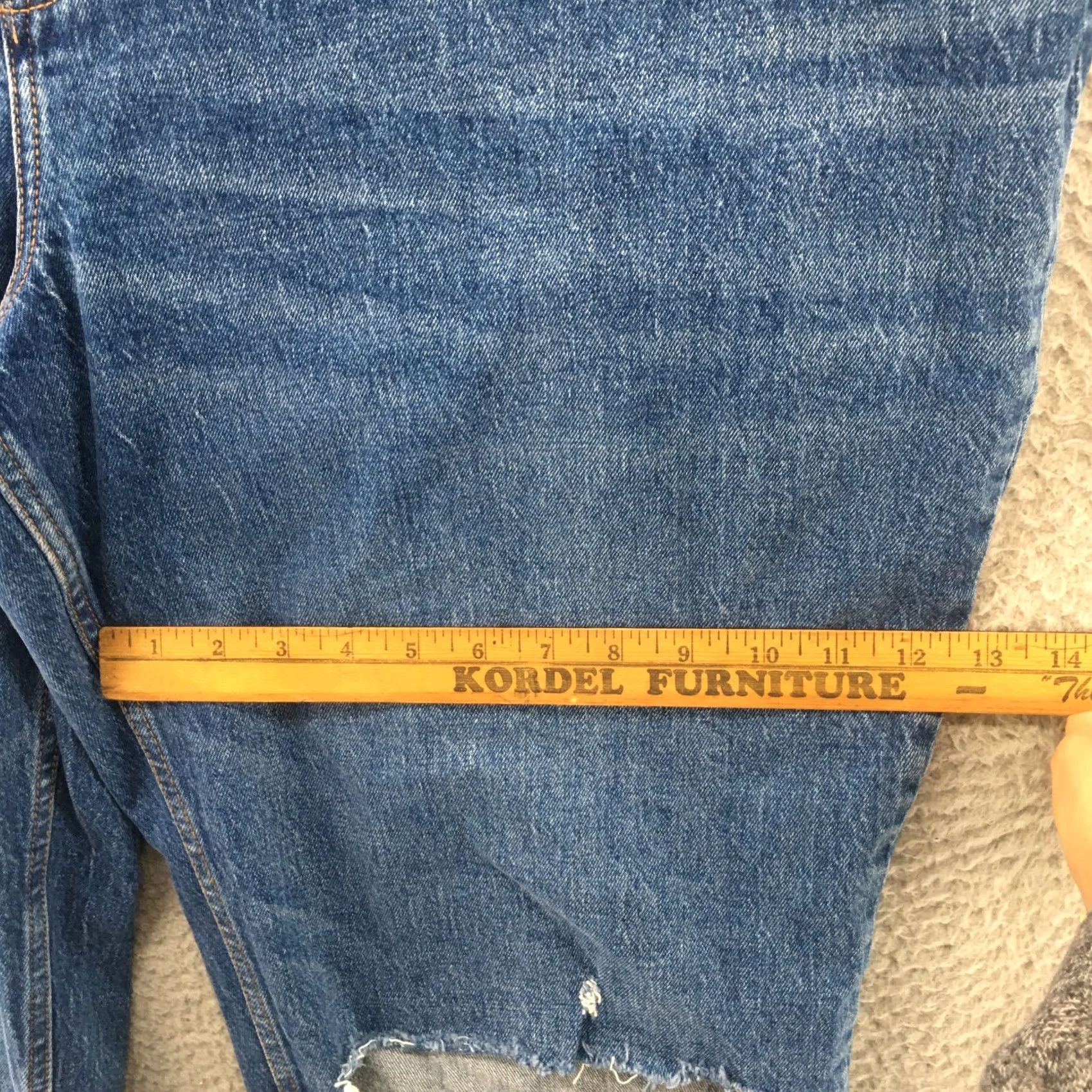 Abercrombie & Fitch Abercrombie & Fitch The 90s Straight Jeans Womens 37 Blue High Rise Ripped NEW Size 25" / US 0 / IT 36 - 6 Thumbnail