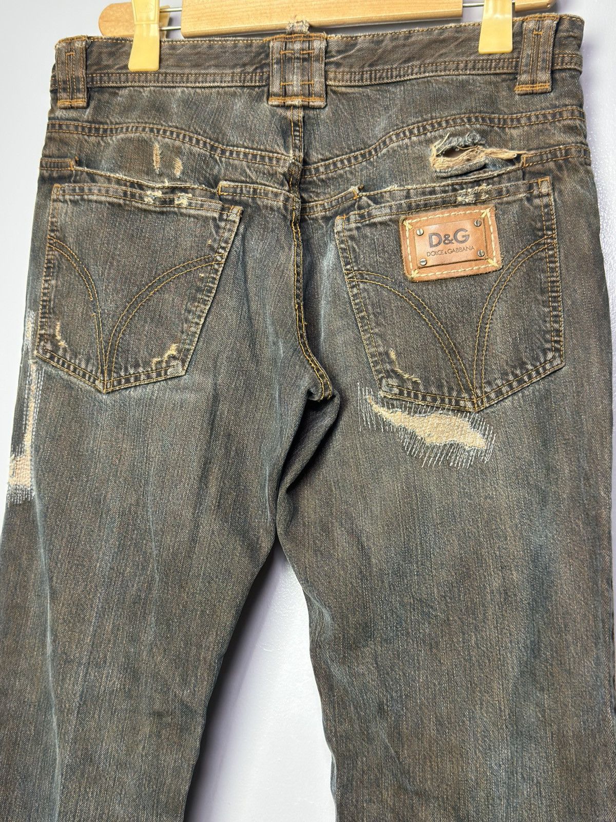 Dolce & Gabbana FW2006 Dolce & Gabbana Distressed Grey Relaxed Denim Jeans Size US 32 / EU 48 - 13 Thumbnail