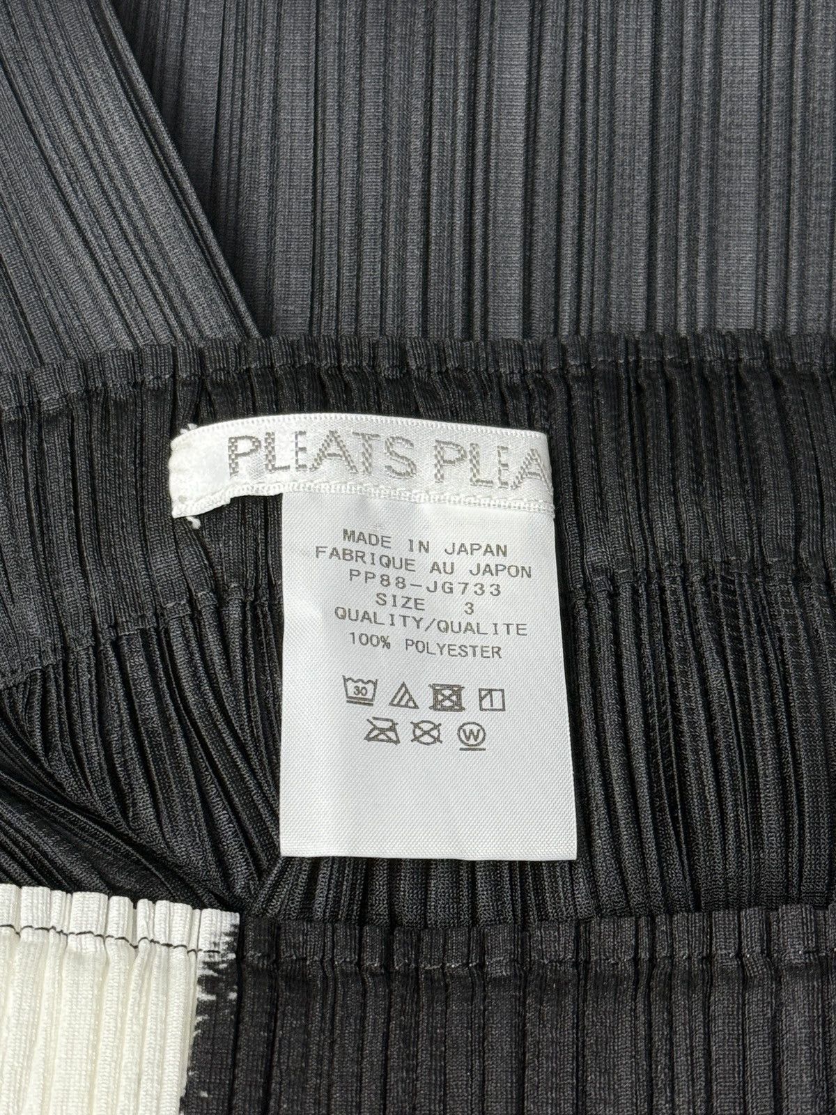 Pleats Please Issey Miyake Black and white ink - wash pleated midi skirt Size L / US 10 / IT 46 - 3 Thumbnail