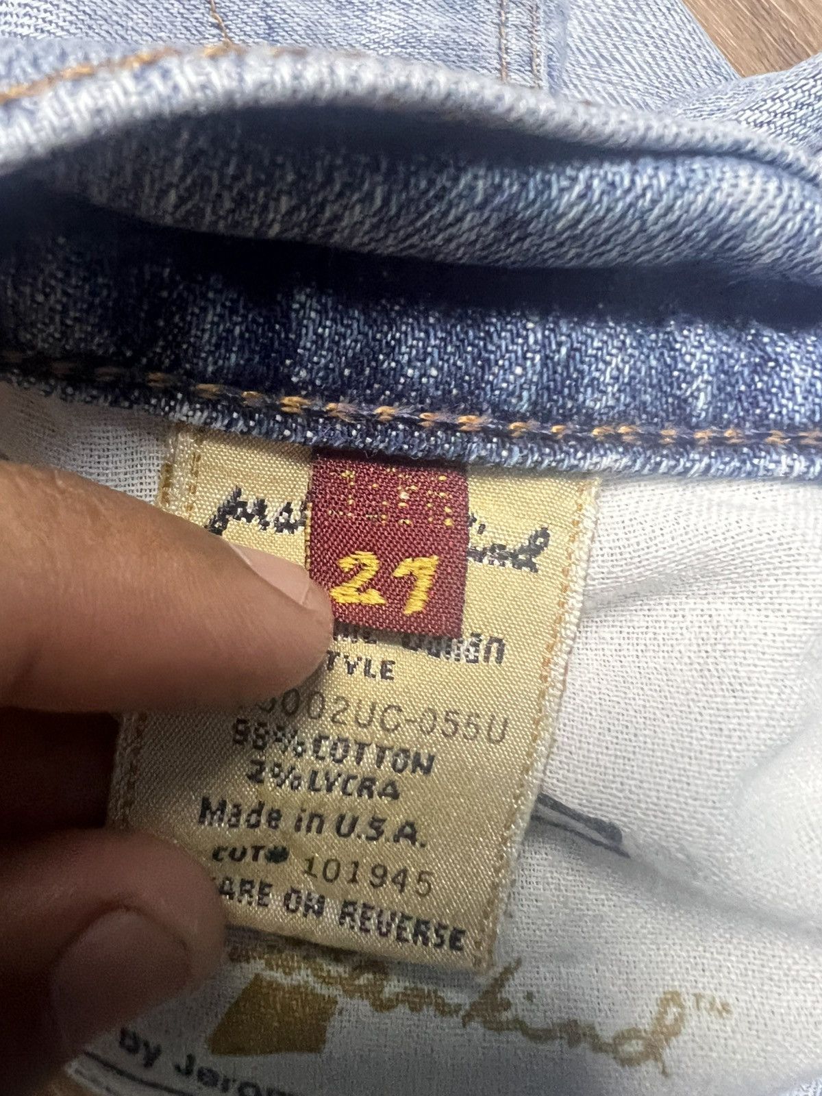 14th Addiction 7 For All Mankind Bootcut Jeans Distressed Denim (42) Size 27" / US 4 / IT 40 - 12 Thumbnail