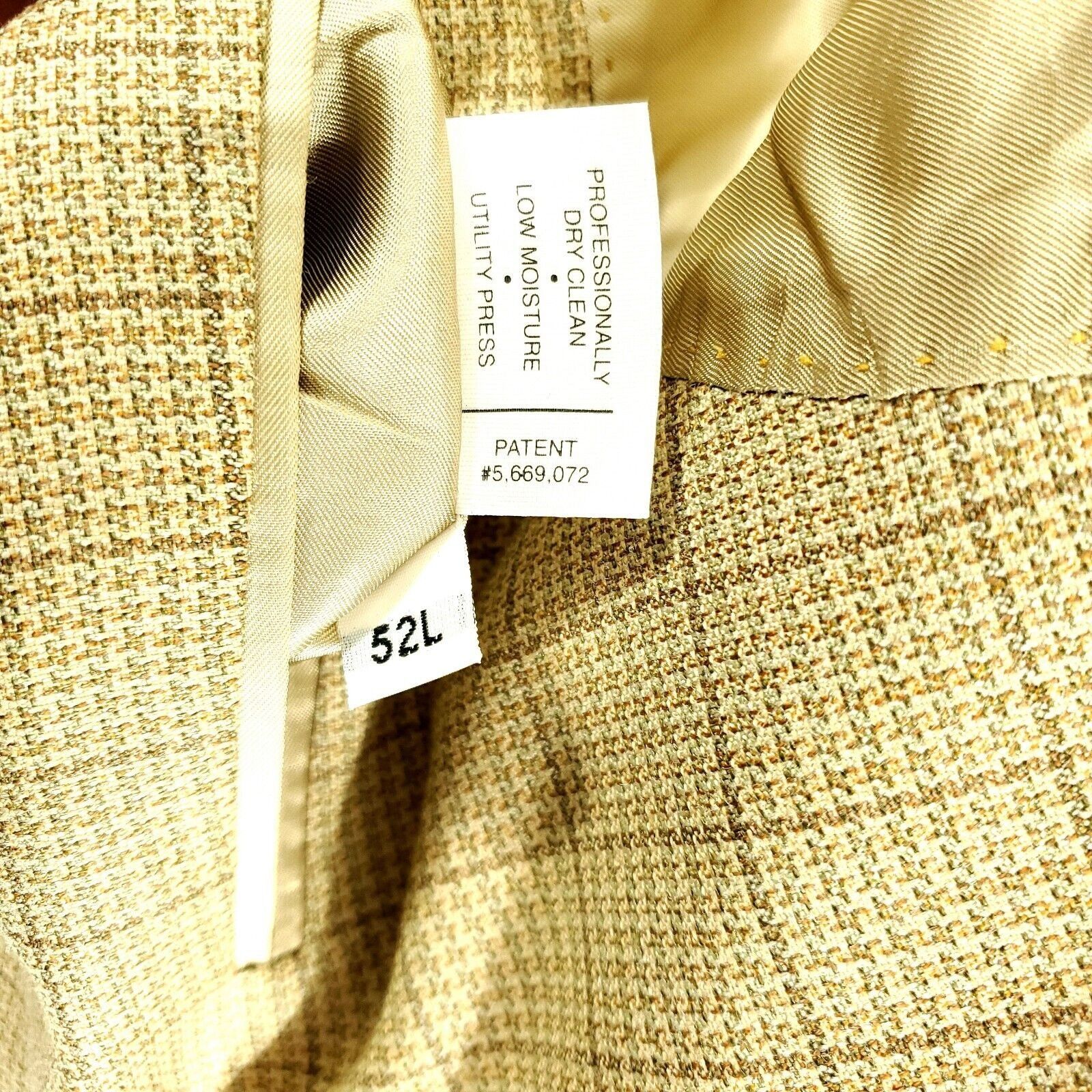 Hart Schaffner Marx Hart Schaffner Marx Gold Trumpeter Wool 2 Button Sport Coat Size 46L - 8 Thumbnail