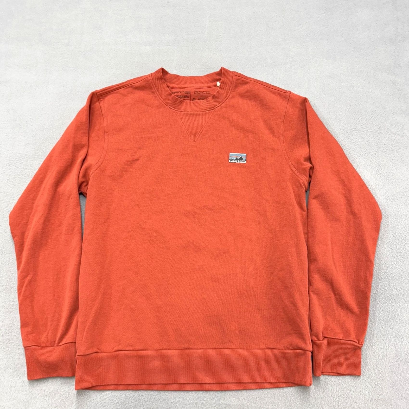 Patagonia Patagonia Sweatshirt Mens Small Orange Organic Cotton Crewneck Fleece Pullover Size US S / EU 44-46 / 1 - 4 Thumbnail