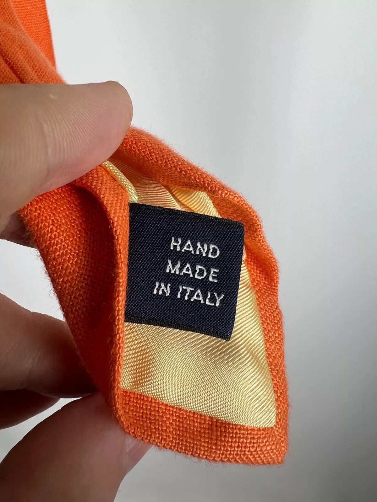Polo Ralph Lauren VINTAGE Polo Ralph Lauren Linen Neck Tie Men's Orange Size ONE SIZE - 5 Thumbnail