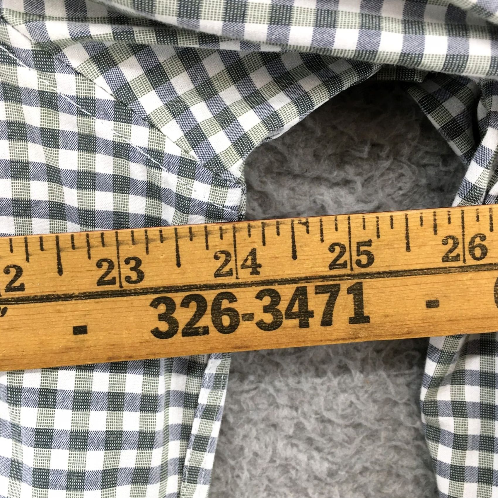 Kenneth Cole Kenneth Cole Button Up Long Sleeve Shirt Mens 17 Slim Fit Green Gingham Shirt Size US XL / EU 56 / 4 - 4 Thumbnail
