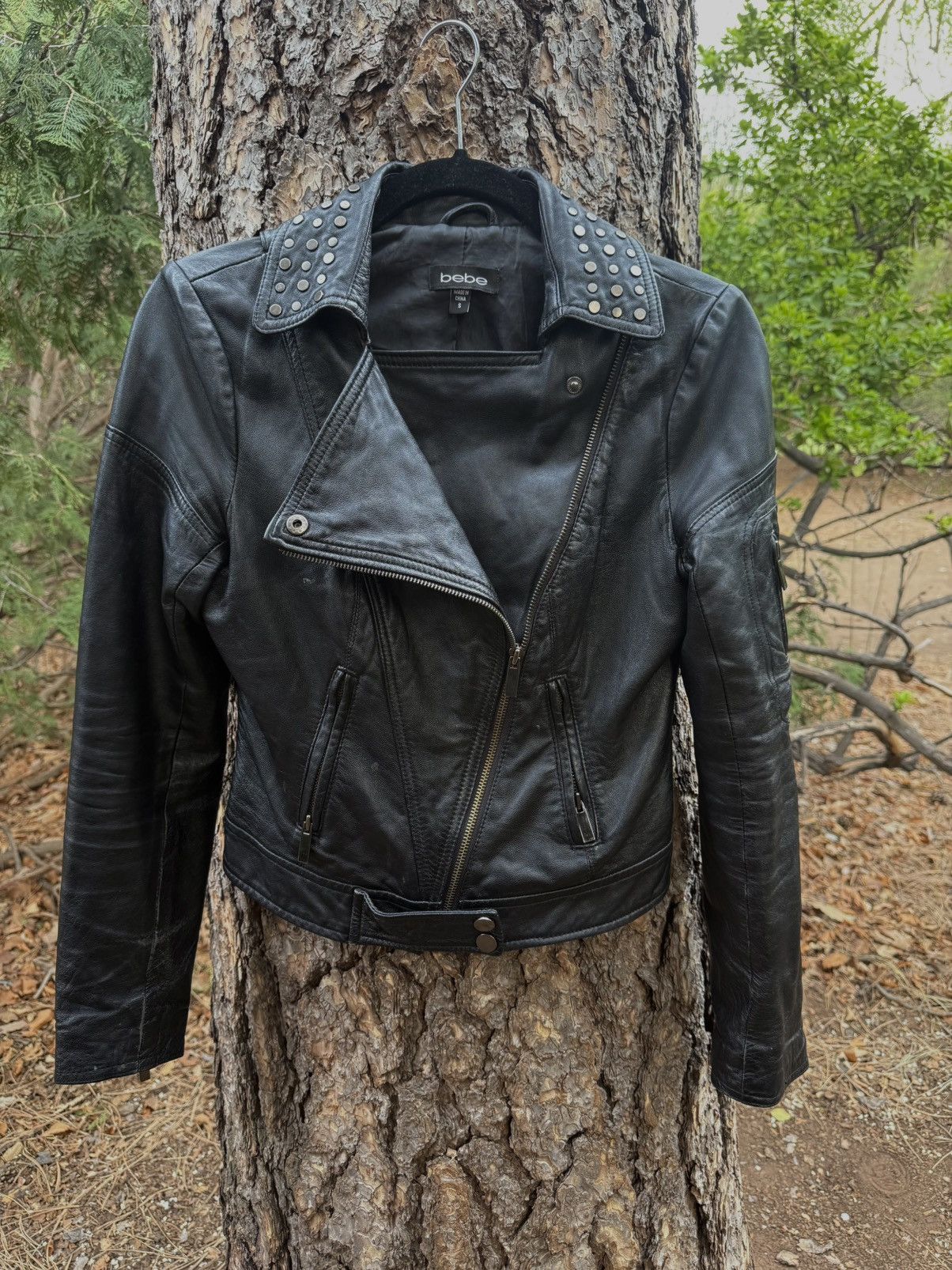 Bebe Vintage Y2k Bebe leather jacket with studs Size S / US 4 / IT 40 - 2 Thumbnail