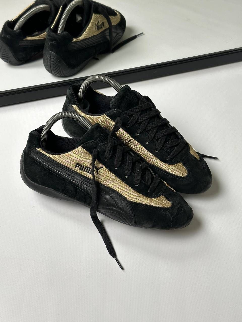 Puma Vintage Rare Puma Speed Cat 00s Shoes Gold/Black Size US 8.5 / IT 38.5 - 1 Thumbnail