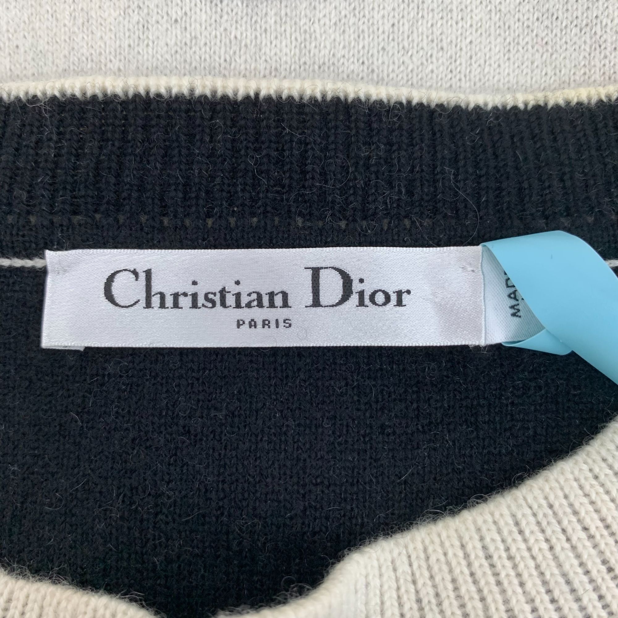 Dior CHRISTIAN DIOR CASHMERE CARDIGAN SWEATER WITH STRIPED TRIM S Size XS / US 0-2 / IT 36-38 - 2 Thumbnail