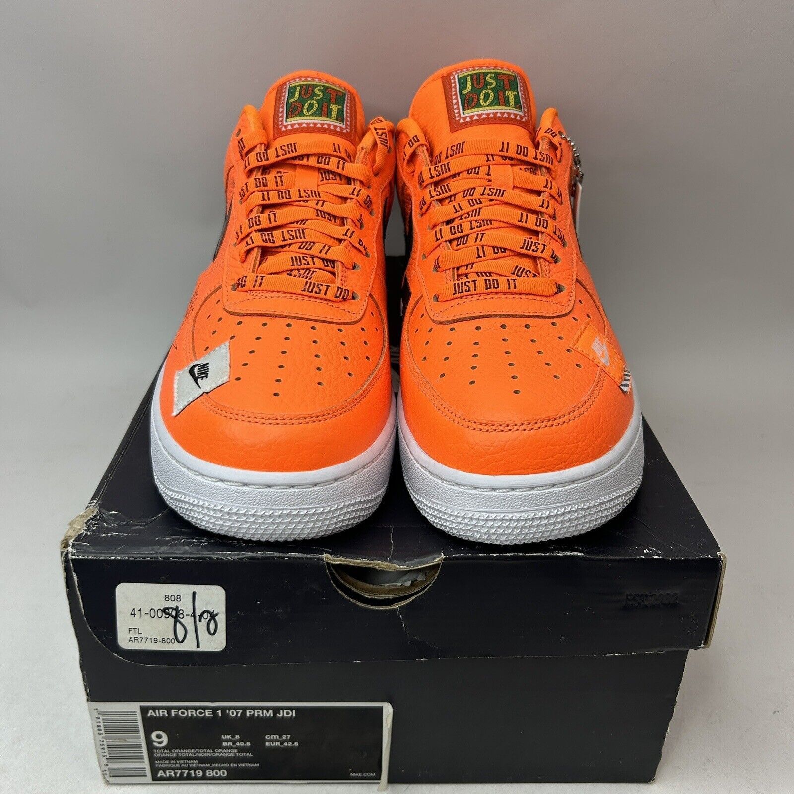 Nike Air Force 07' Low PRM JDI Just Do It “Total Orange”