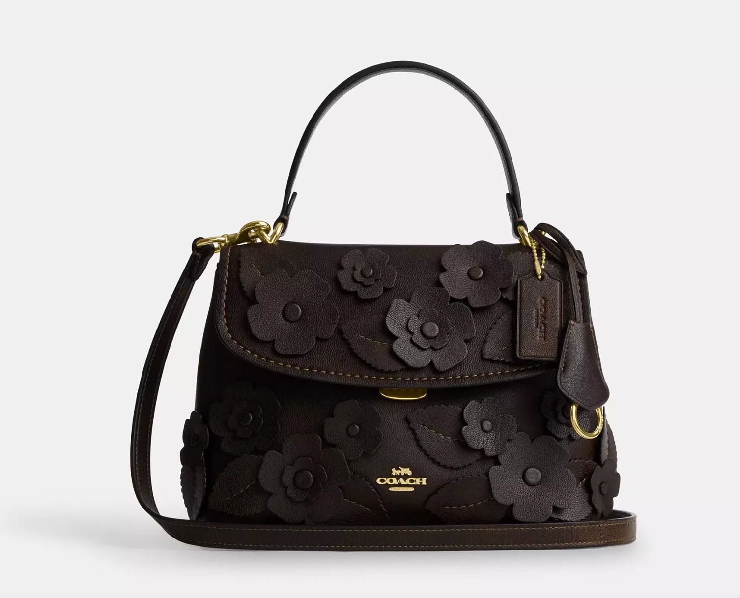 Coach NWT Coach Emory Top Handle Bag With Floral Applique CDY44 Size ONE SIZE - 11 Thumbnail