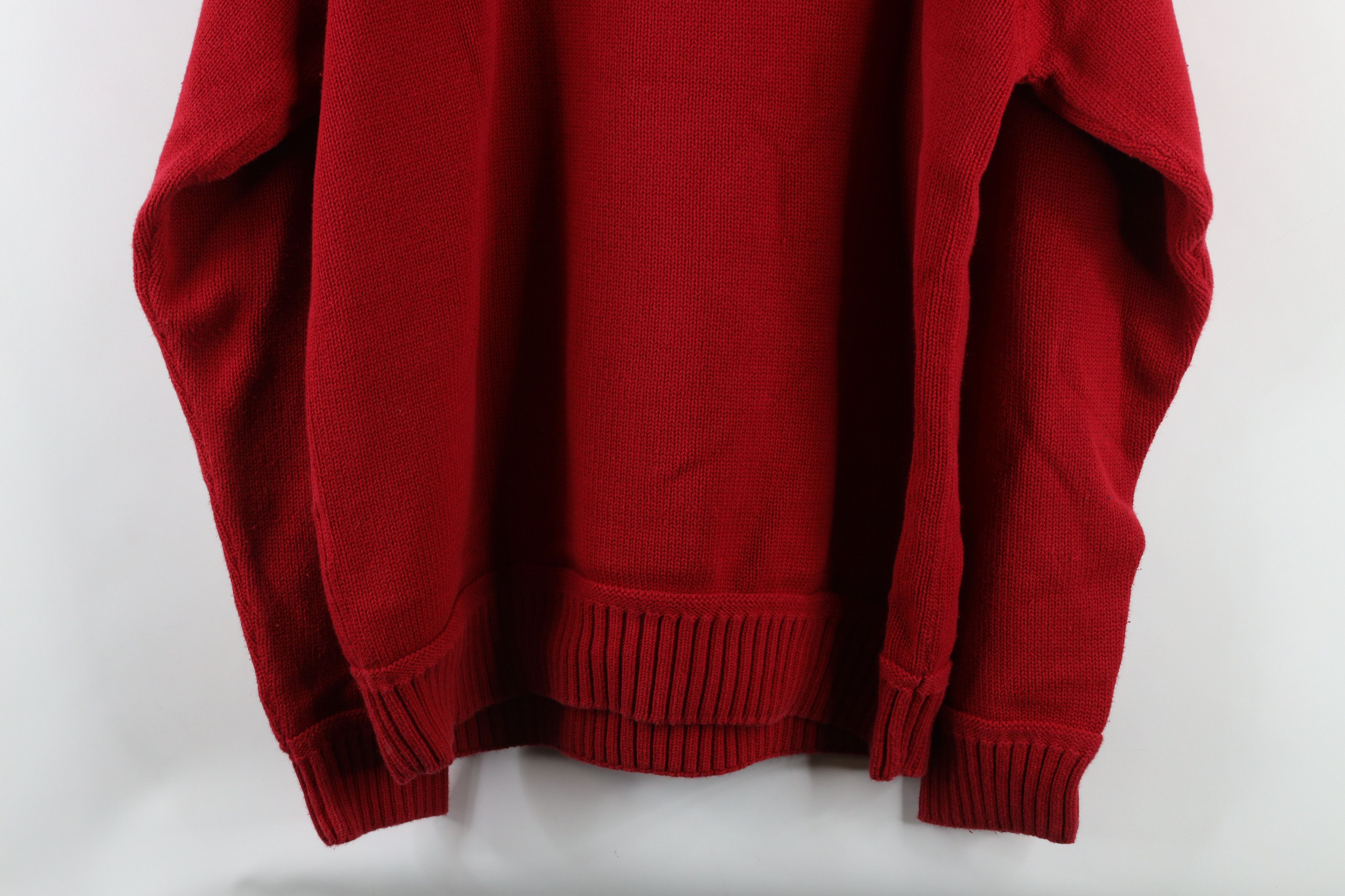 Tommy Hilfiger × Vintage Vintage 90s Tommy Hilfiger Heavyweight Cotton Knit Sweater Size US XL / EU 56 / 4 - 8 Thumbnail