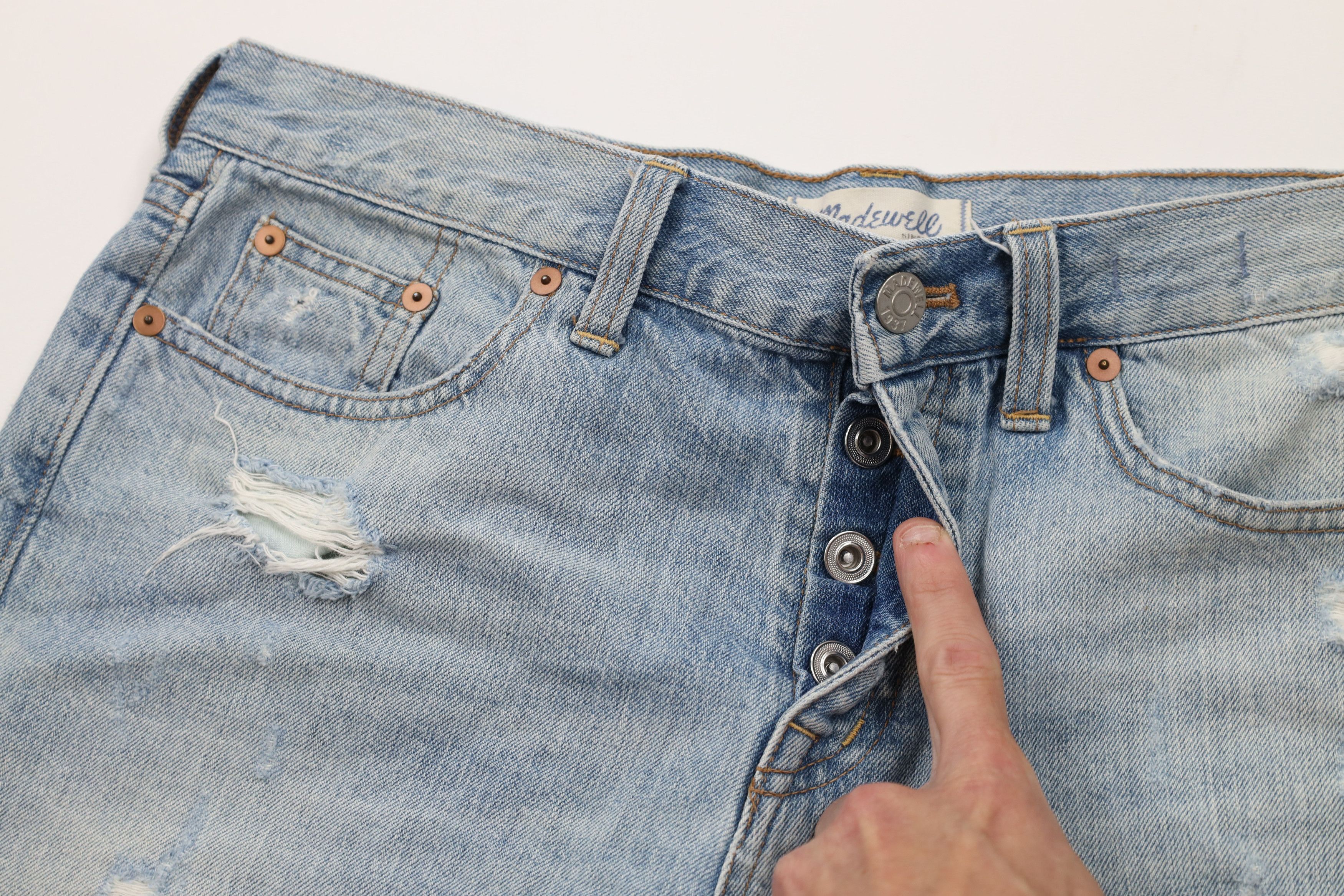 Madewell Madewell Button Fly Denim Jean Shorts Blue Cotton Size 29" - 5 Thumbnail
