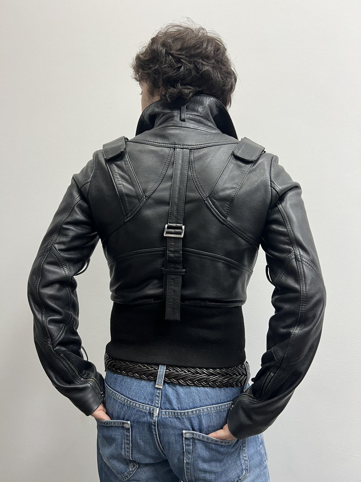 Dolce & Gabbana Dolce Gabbana belted bandaged archive leather bomber jacket Size M / US 6-8 / IT 42-44 - 2 Thumbnail