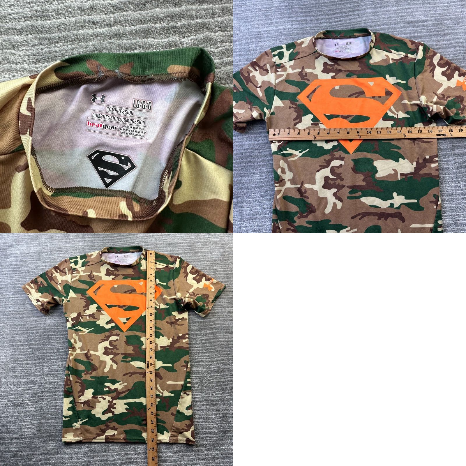 Under Armour Under Armour Shirt Large Camo Superman Compression Superhero Alter Ego Mens Size US L / EU 52-54 / 3 - 8 Thumbnail