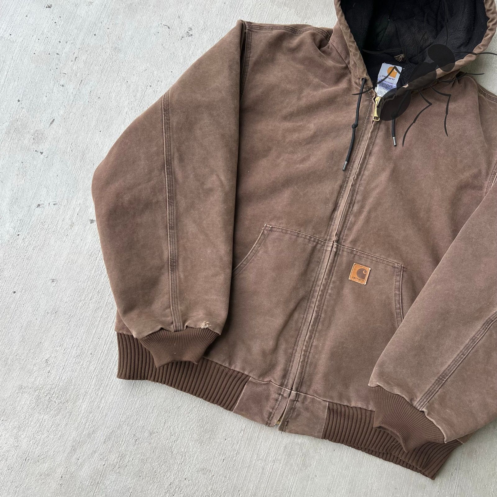 Carhartt × Vintage Carhartt J130 CHT brown hooded work wear jacket Size US XL / EU 56 / 4 - 2 Thumbnail