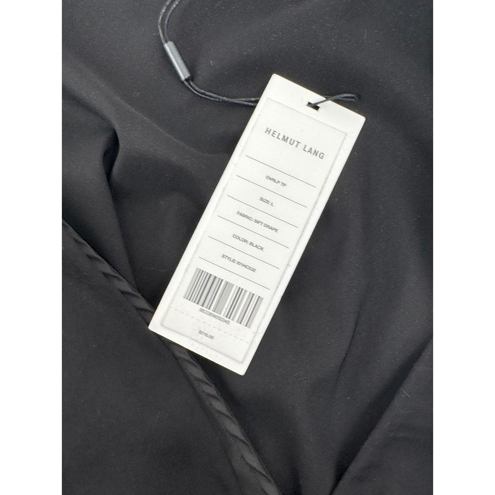 Helmut Lang Helmut Lang NWT Black Soft Drape Overlap Blouse Size L Size L / US 10 / IT 46 - 9 Thumbnail