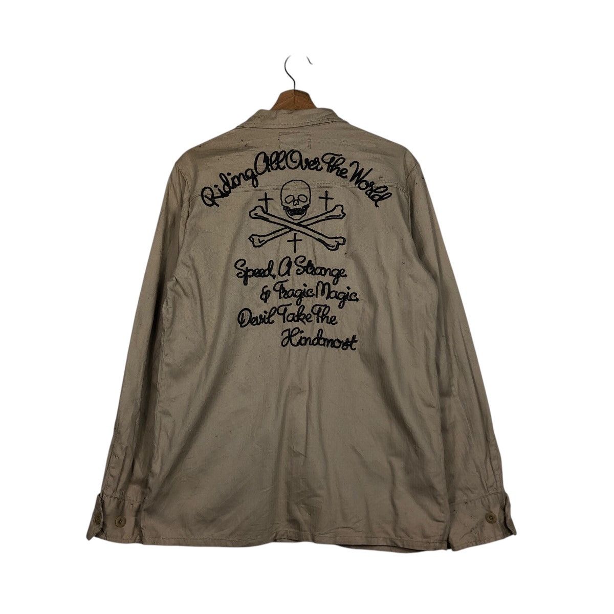 Japanese Brand 📌Vintage Stooge & Co Biker Jacket Big Logo Cafe Racer Size US S / EU 44-46 / 1 - 9 Thumbnail