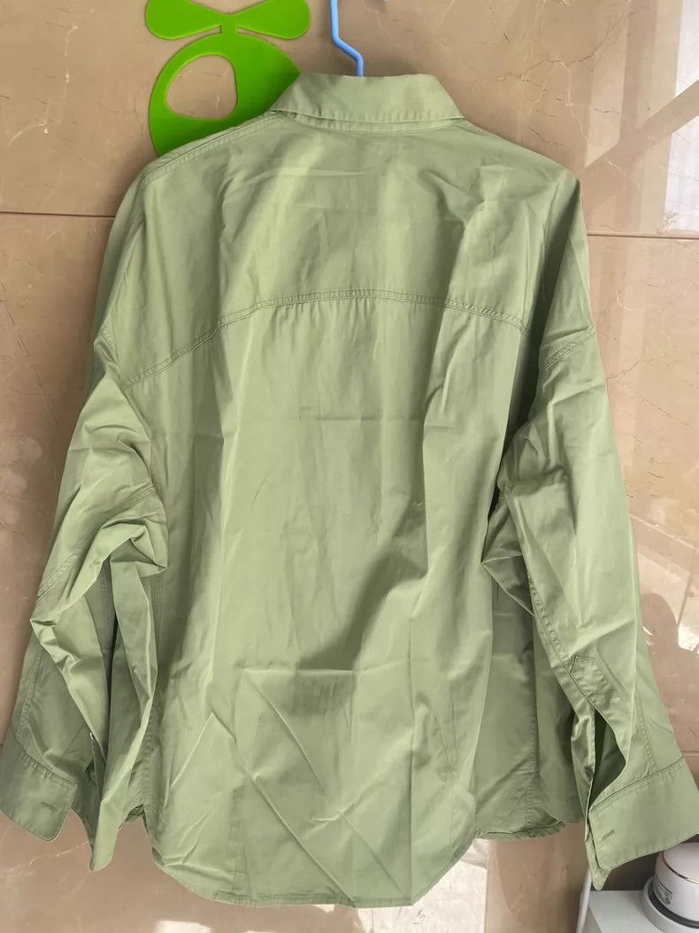 Dries Van Noten dries van noten Green cotton long-sleeved shirt 2504-Nexta Size US S / EU 44-46 / 1 - 2 Thumbnail