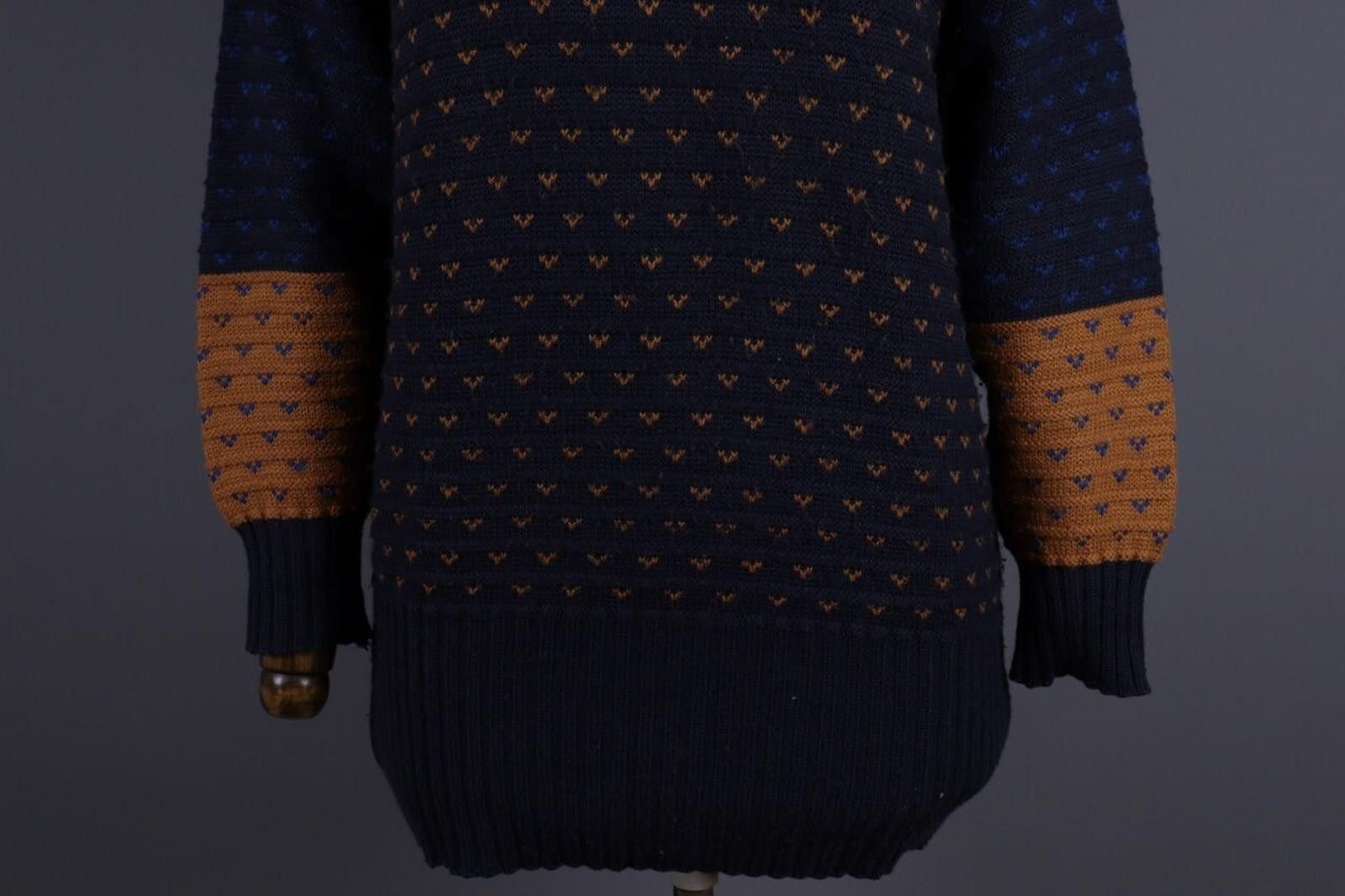 Christian Dior Monsieur Mondi Blue Designer Wool Sweater Ovesized Size 42 Size M / US 6-8 / IT 42-44 - 4 Thumbnail