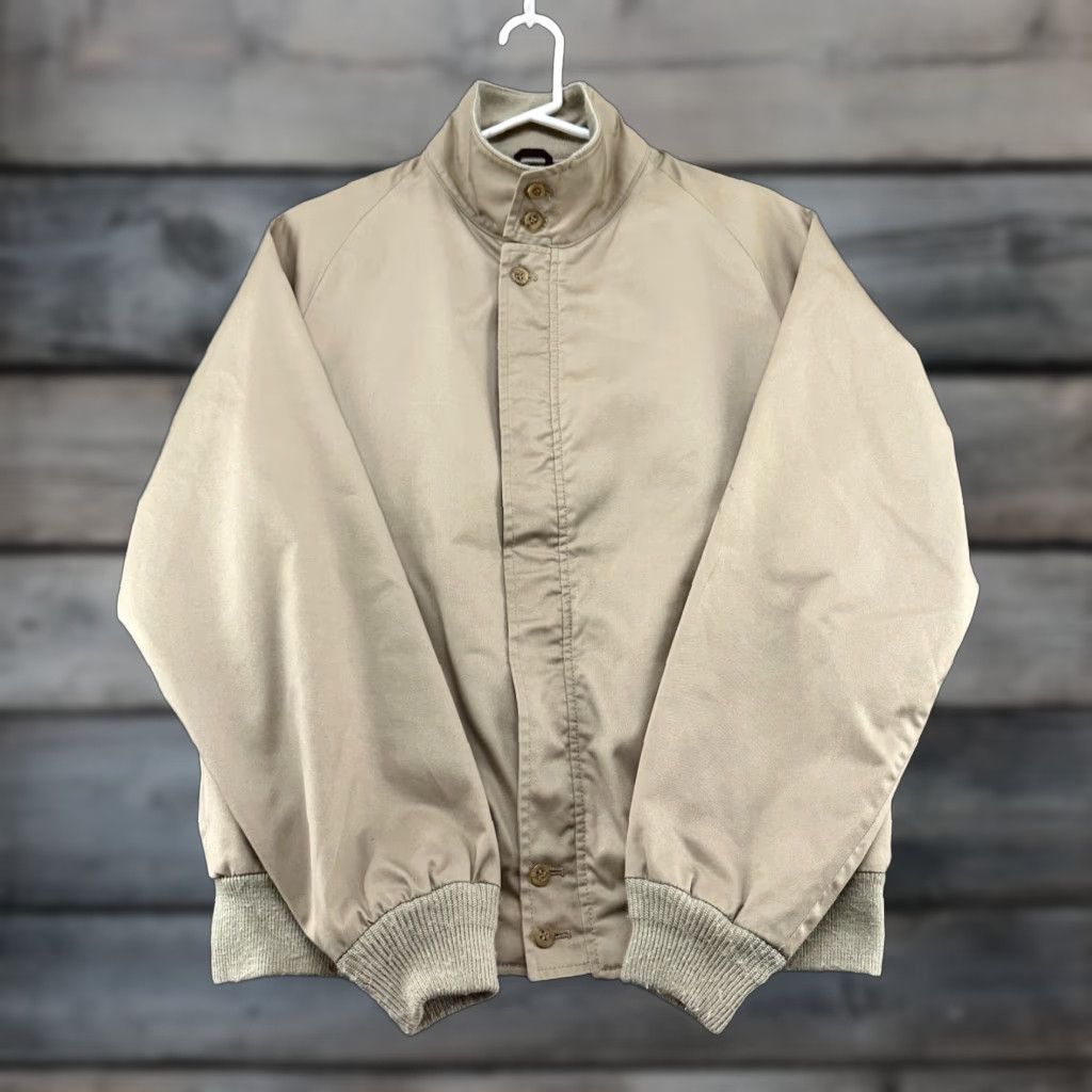Ring Jacket VINTAGE Zero King Jacket Mens L 42 Beige Bomber Flannel Lined Button Talon 70s Size US XS / EU 42 / 0 - 1 Thumbnail