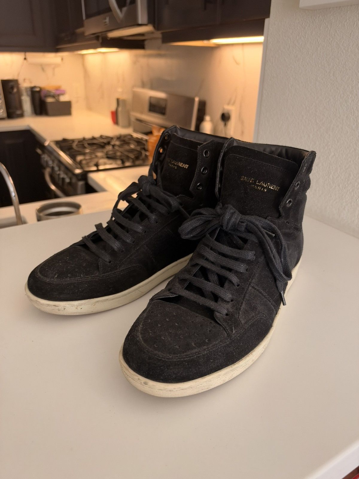 Yves Saint Laurent Saint Laurent Men’s High-Top Sneakers Black Size 44 / US 11 Size US 11 / EU 44 - 1 Thumbnail