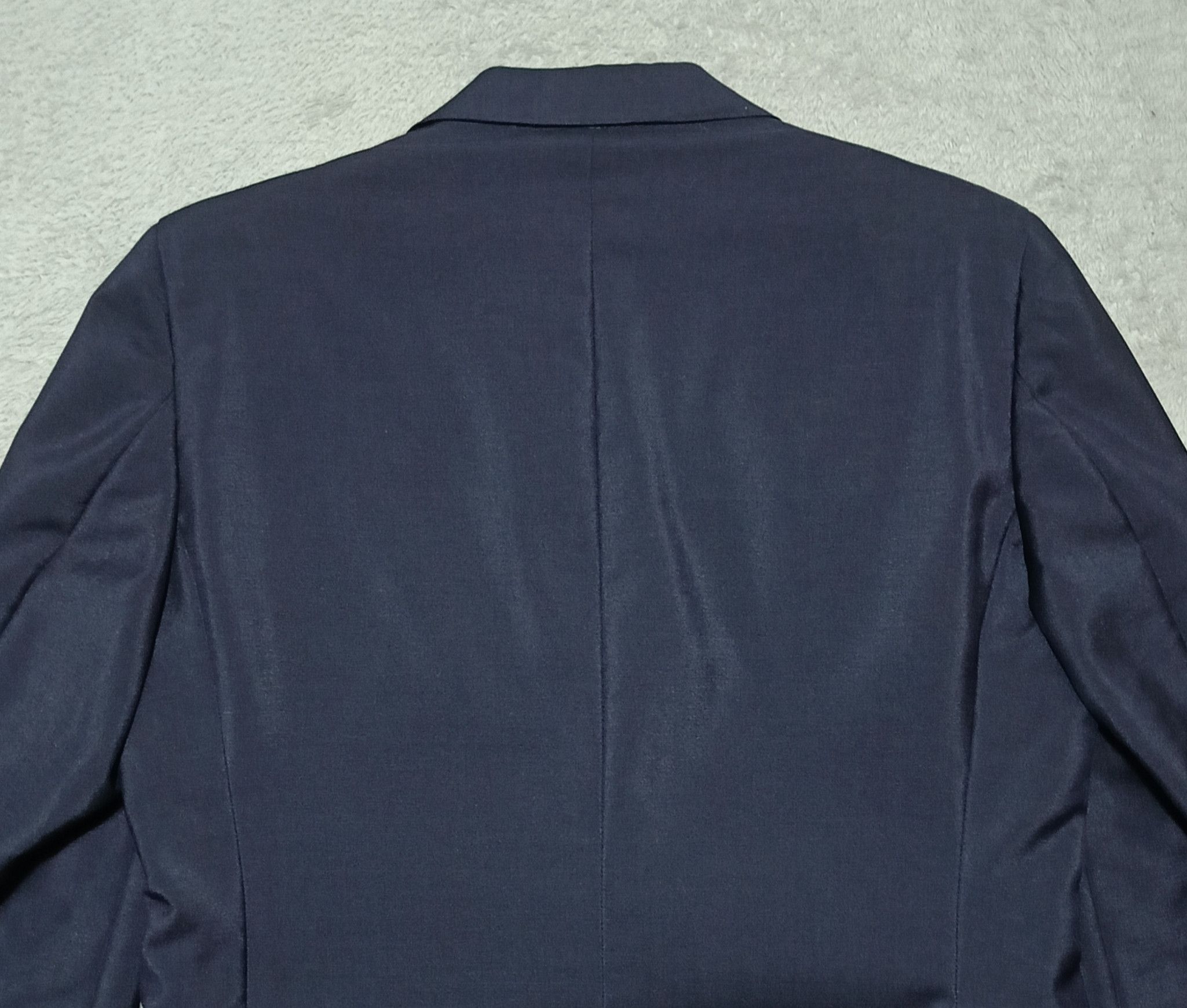 Burberry Prorsum Vintage Burberrys Wool-Mohair Navy Blazer Gold Knight Button Size 40S - 7 Thumbnail