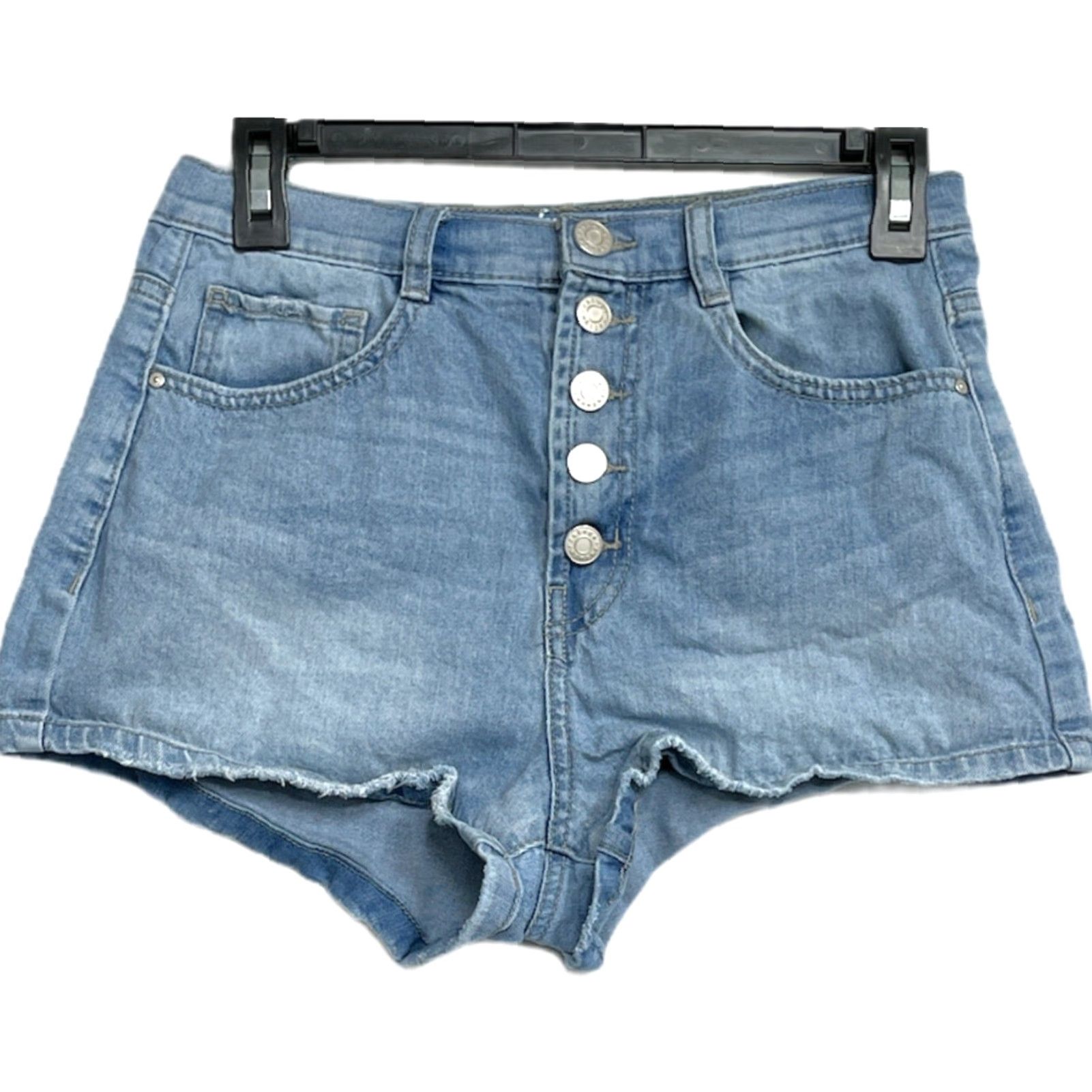 Denime VINTAGE Refuge Jean Shorts Women 6 Blue Denim Button Fly 100% Cotton Y2K Preppy Size 42" / US 20 - 2 Thumbnail