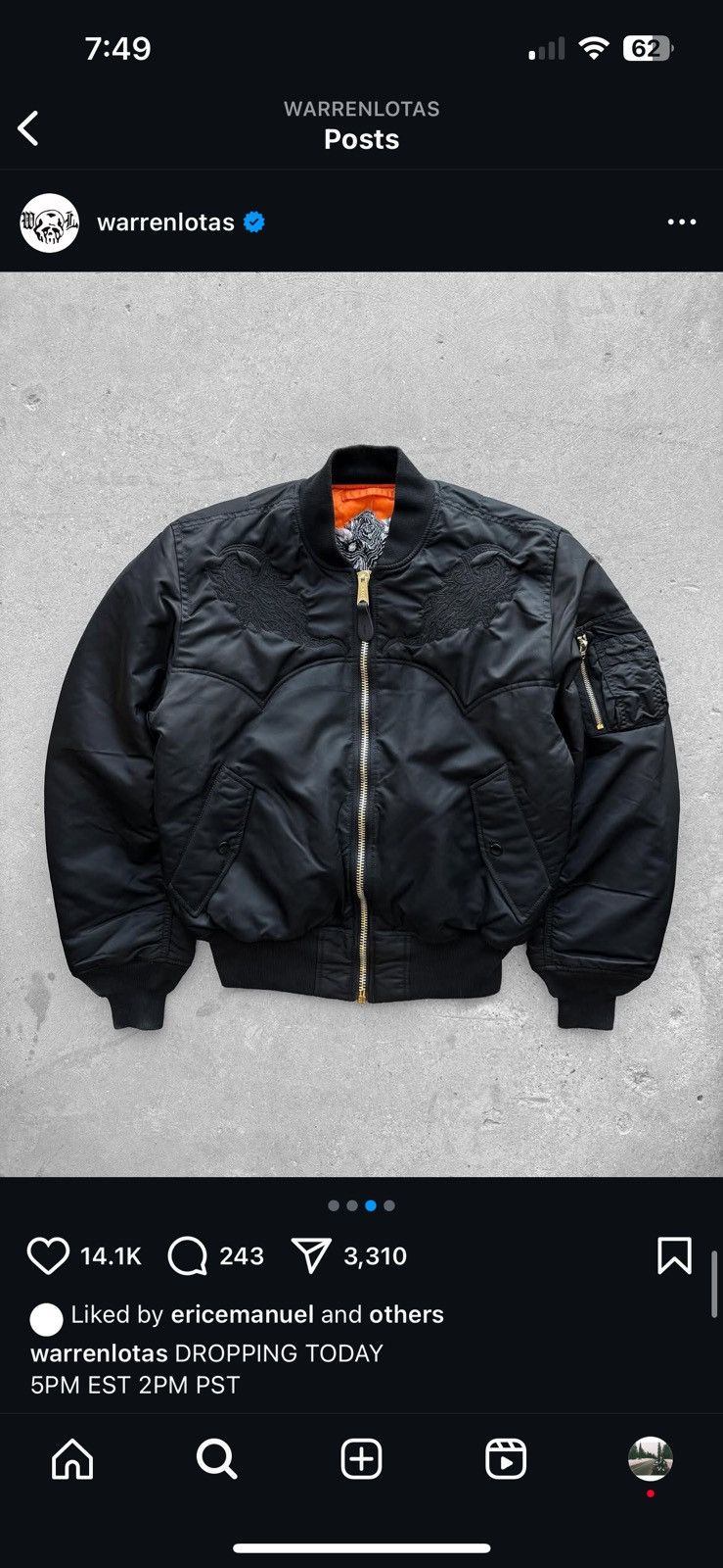 Alpha Industries × Warren Lotas Alpha Industries x Warren Lotas MA1 Jacket Size US L / EU 52-54 / 3 - 1 Thumbnail