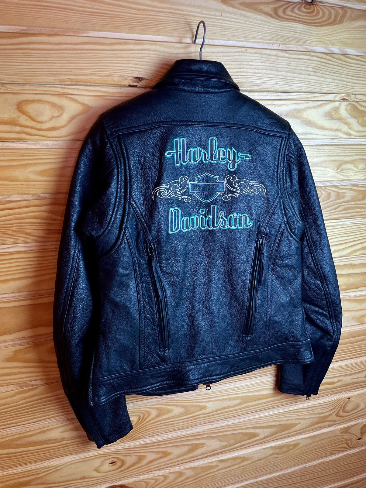 Harley Davidson × Vintage Harley Davidson Womens Motorcycle Biker Leather Jacket Size S / US 4 / IT 40 - 7 Thumbnail