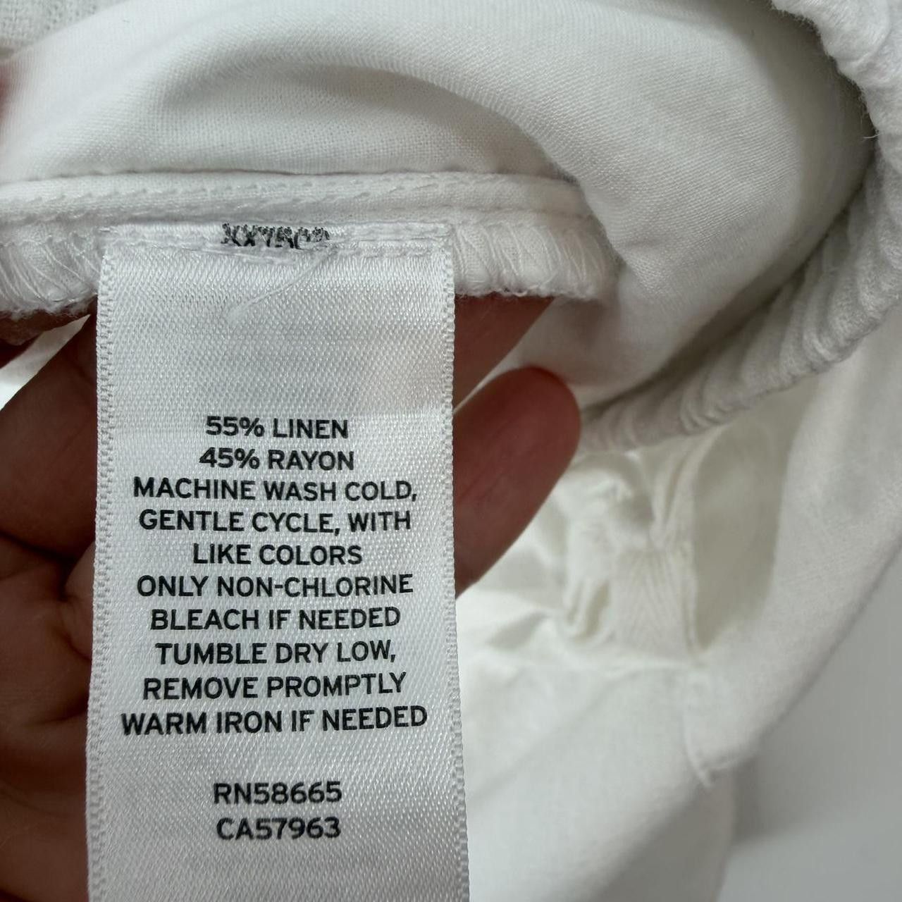 Other Caslon White Linen Blend Wide Leg Pants Size Small Size 28" / US 6 / IT 42 - 7 Thumbnail