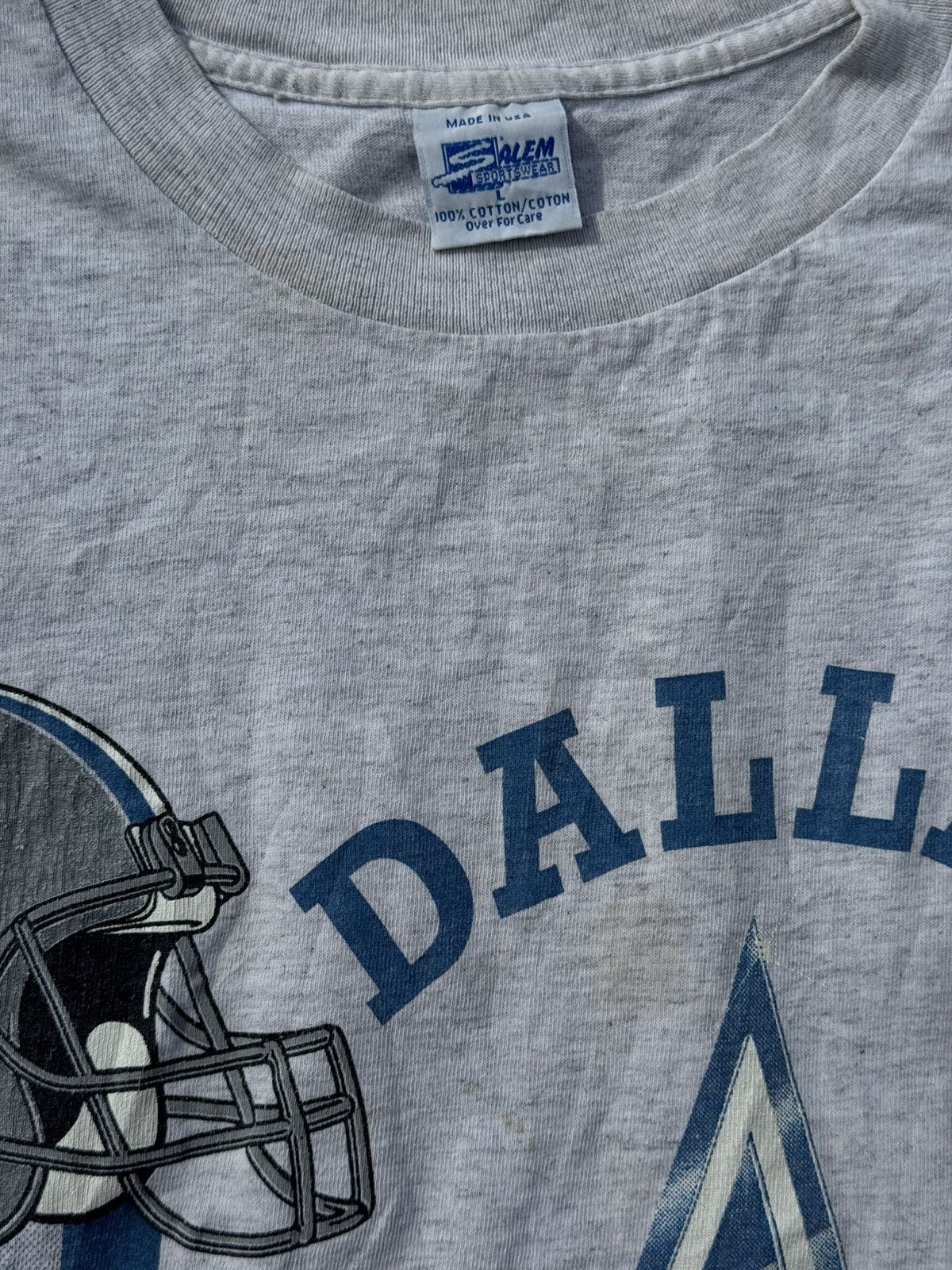 Salem Sportswear × Vintage 90’s Single stitched NFL Dallas Cowboys T Shirt Size US L / EU 52-54 / 3 - 4 Thumbnail
