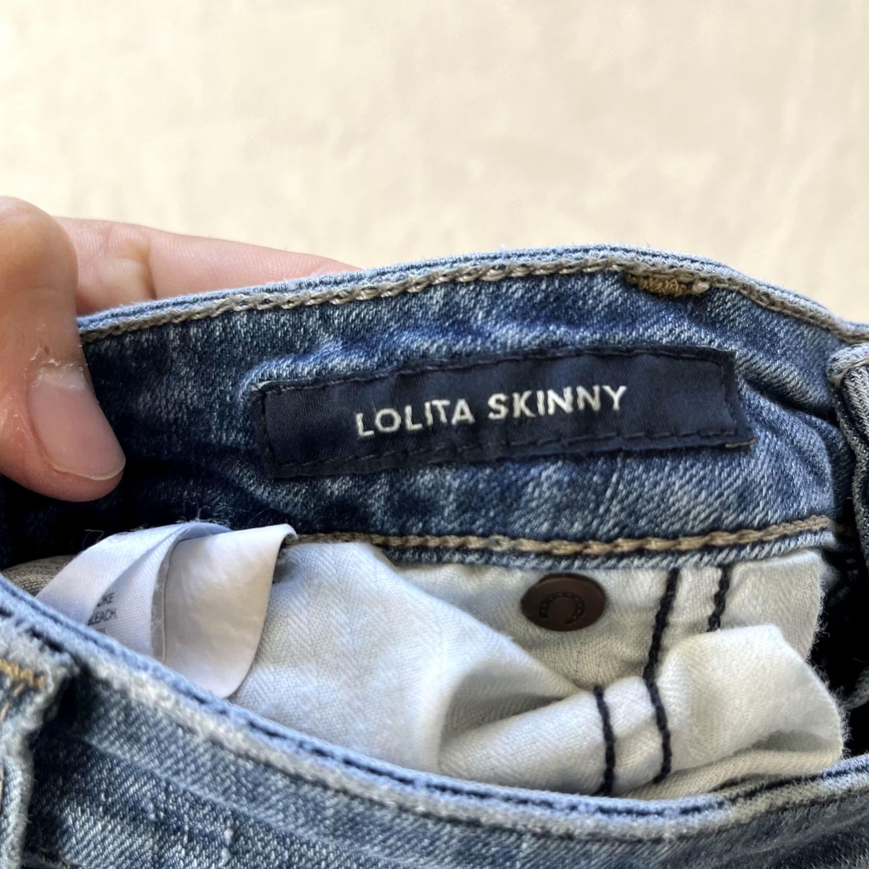 Lucky Brand Lucky Brand Lolita Skinny Jeans Womens 8/29 Medium Blue Wash Denim Slim 5-Pocket Rise Mid | 29in Inseam Size 30" / US 8 / IT 44 - 7 Thumbnail