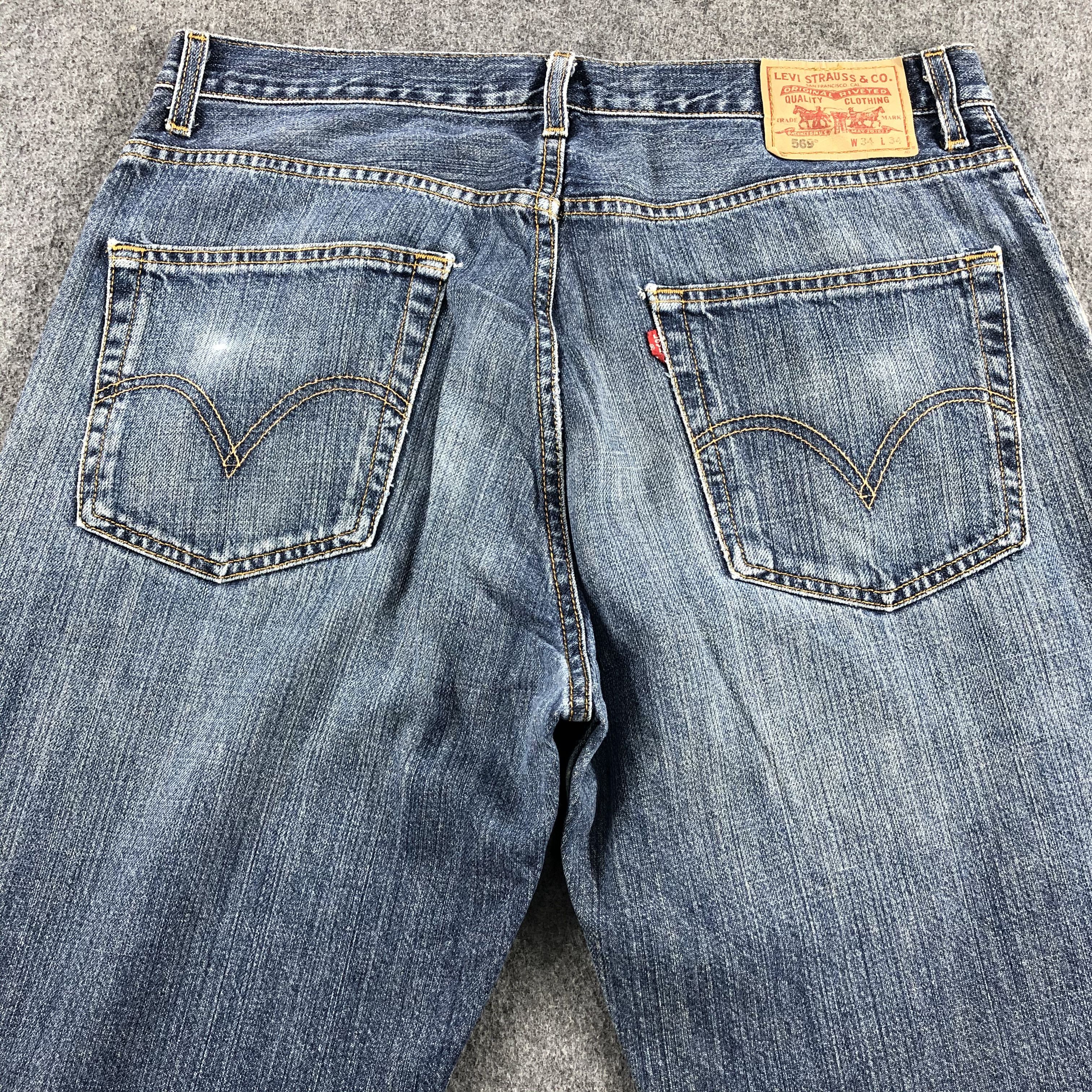 Levi's Vintage Blue Wash Levis 569 Jeans-J1488 Size US 36 / EU 52 - 4 Thumbnail