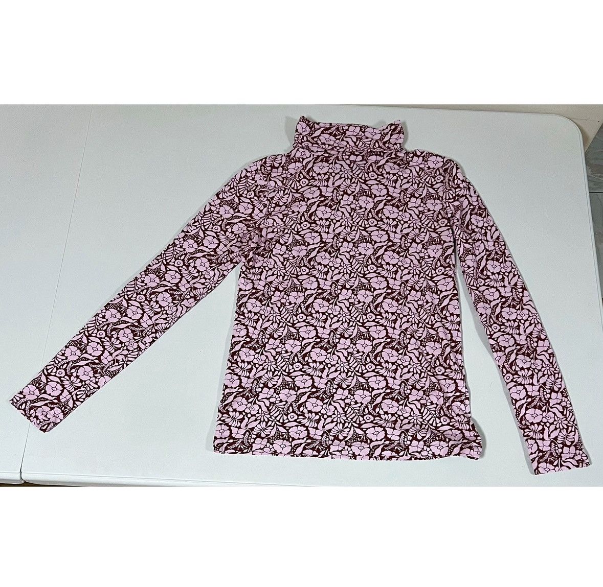 J.Crew J. Crew Pink Floral Turtleneck Shirt Top Blouse Size XS 🌺✨ Size XS / US 0-2 / IT 36-38 - 1 Thumbnail