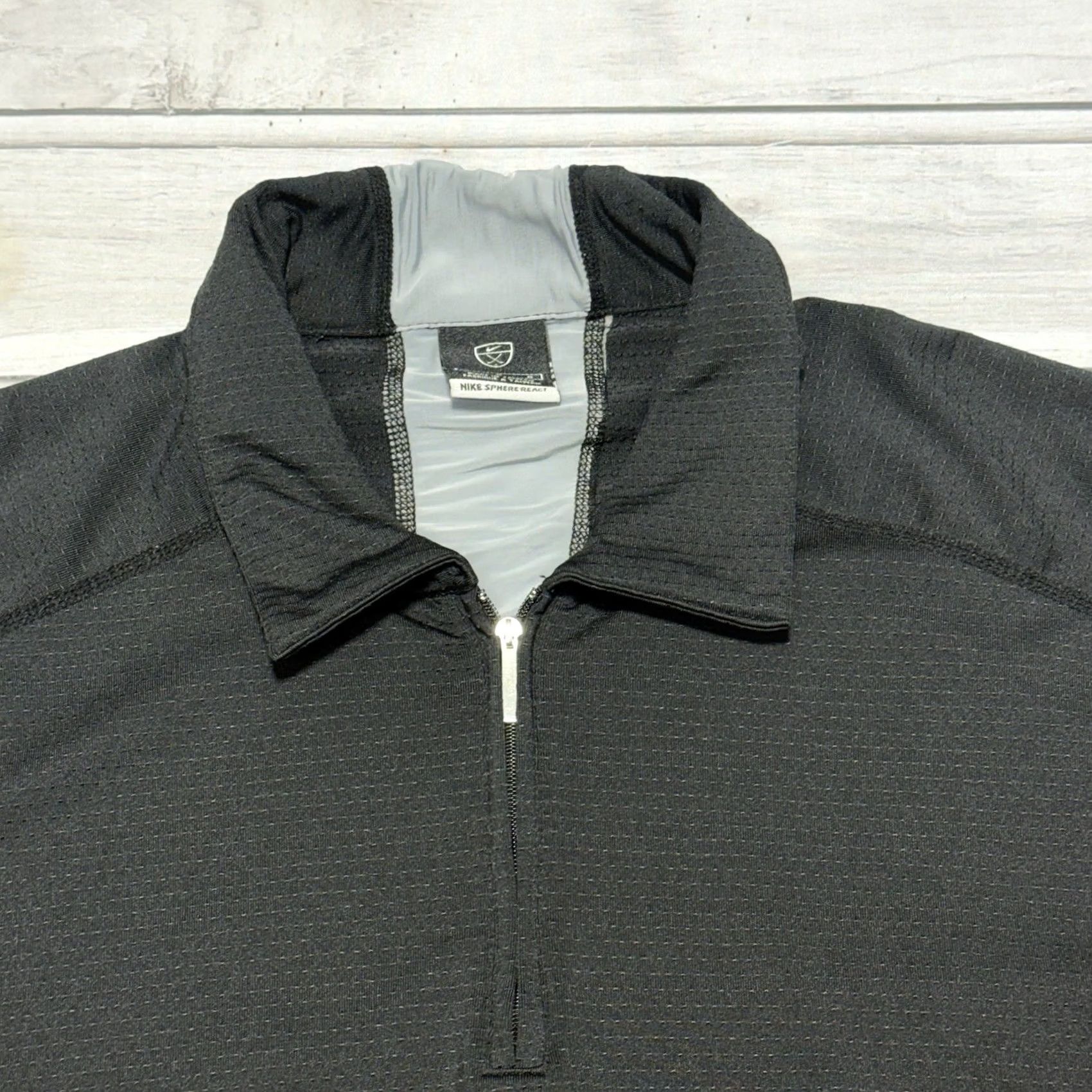 Nike Nike Golf Polo Shirt Mens L Black Gray 1/4 Zip Sphere React Vintage Y2K Size US L / EU 52-54 / 3 - 2 Thumbnail