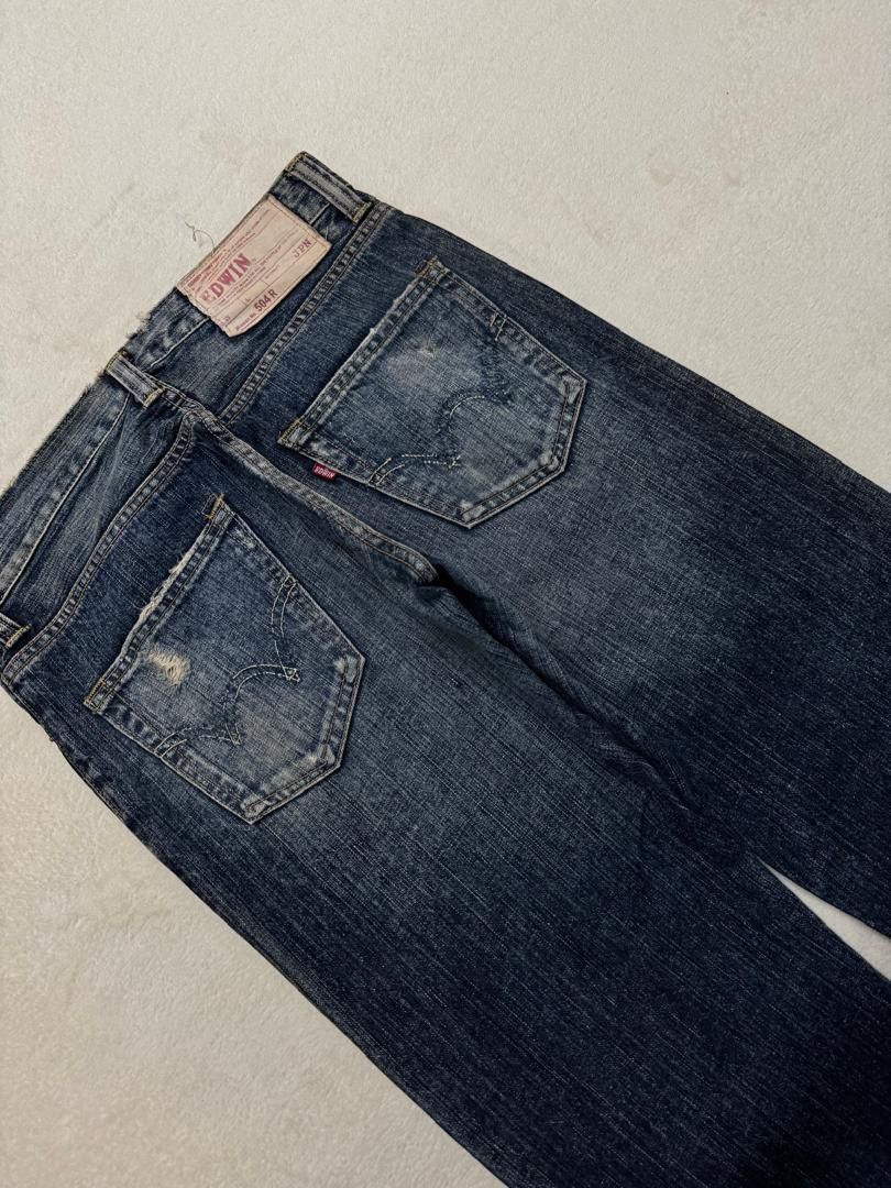 Edwin 💥BAGGY💥90's EDWIN 504R SAND WASHED INSANE DISTRESSED GRUNGE Size US 30 / EU 46 - 19 Thumbnail