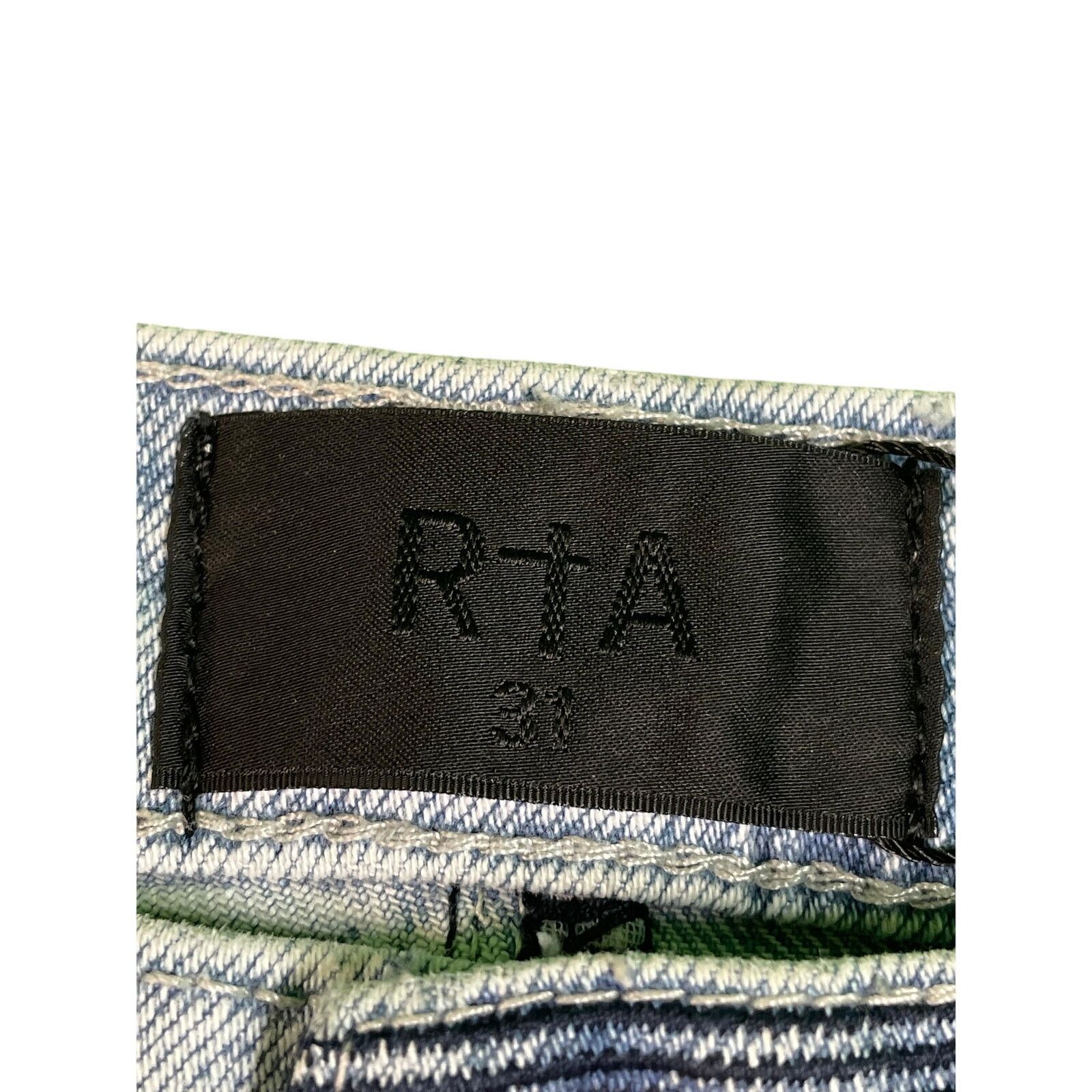 Rta RTA Light Wash Plain Blue Jeans Size US 31 - 6 Thumbnail