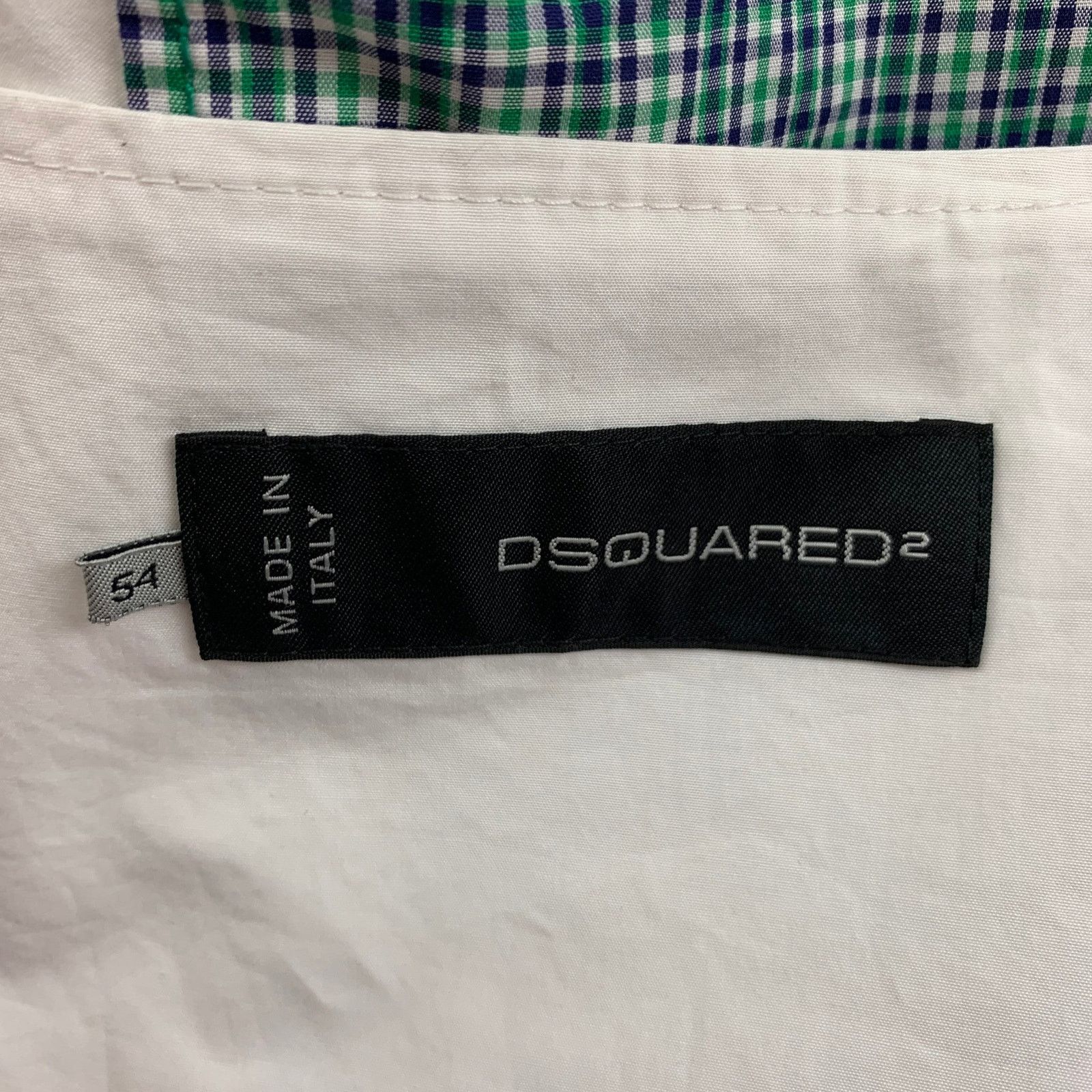 Dsquared2 Size 44 Green Navy White Plaid Cotton Buttoned Vest Size 44R - 6 Thumbnail