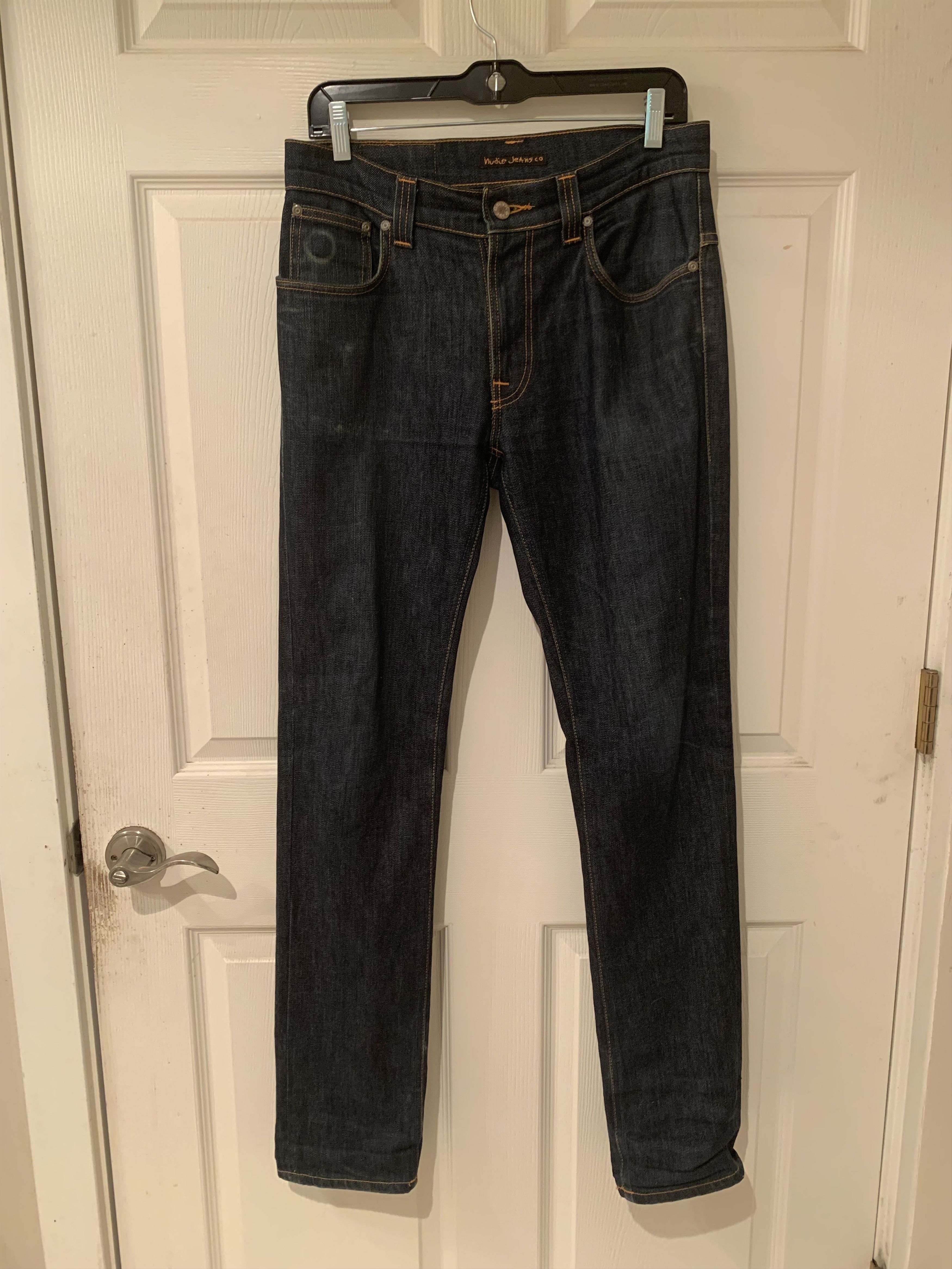 Nudie Jeans Nudie Thin Finn 31x34 Dark Wash Indigo Size US 31 - 1 Thumbnail