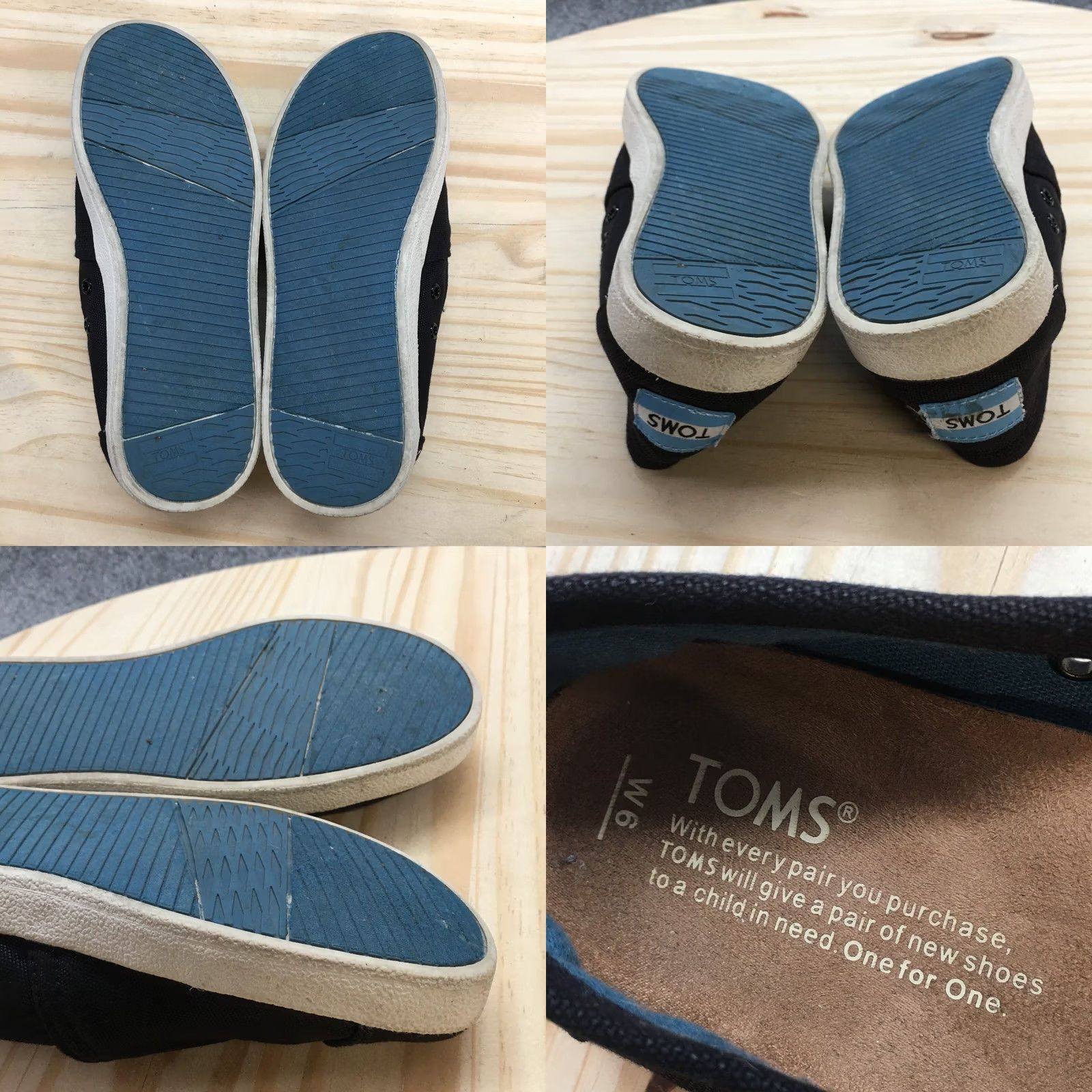 Toms TOMS Loafer Womens 6W Black Alpargata Round Toe Slip On Flats Casual Comfort Size US 6 / IT 36 - 8 Thumbnail