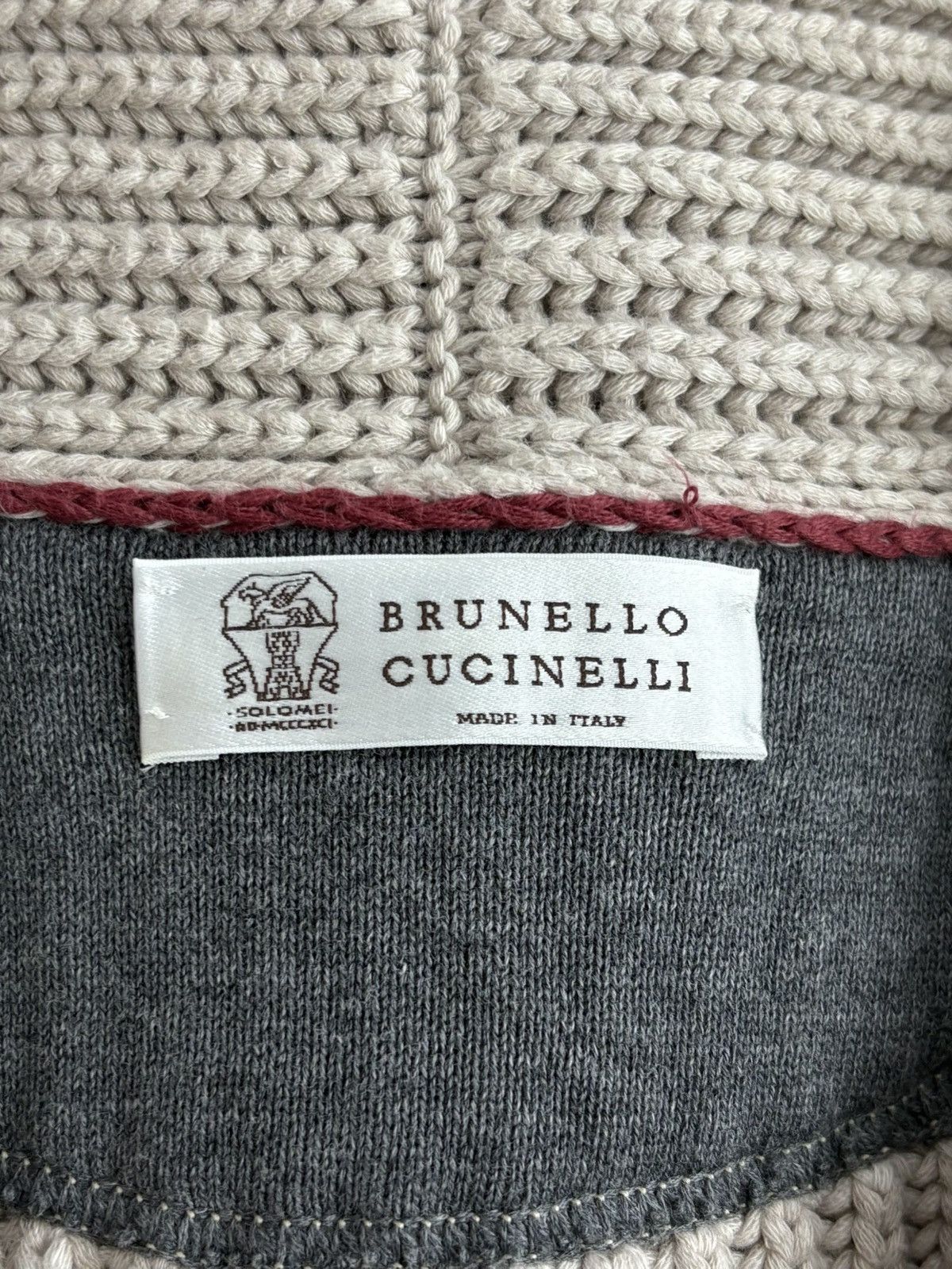 Brunello Cucinelli Brunello Cucinelli Shawl Collar Cardigan Cotton Knit Sweater Size US L / EU 52-54 / 3 - 20 Thumbnail