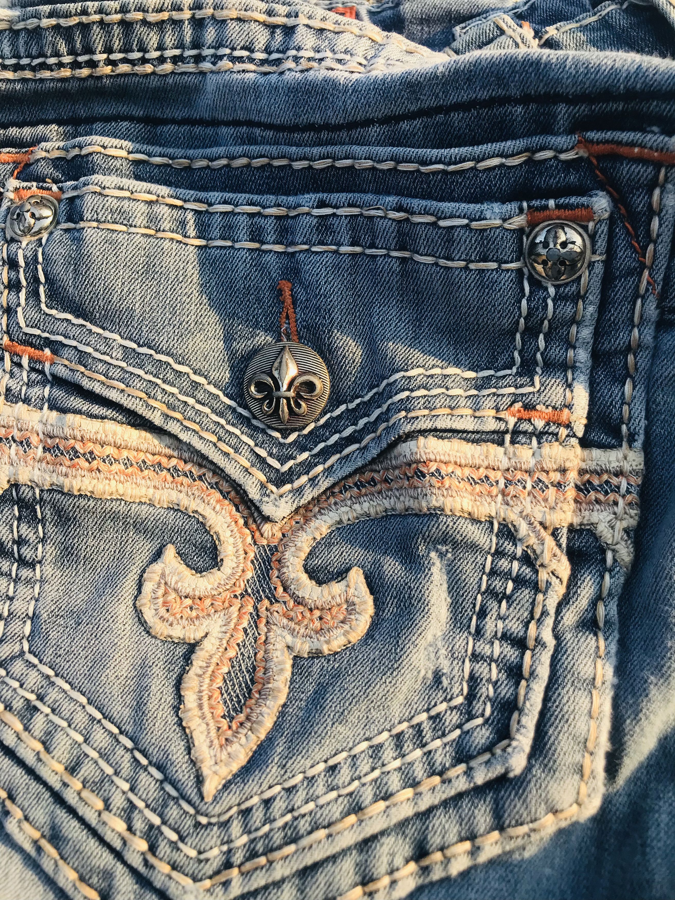 Rock Revival Double pocket Rock Revival distressed flared jeans Size US 33 - 6 Thumbnail