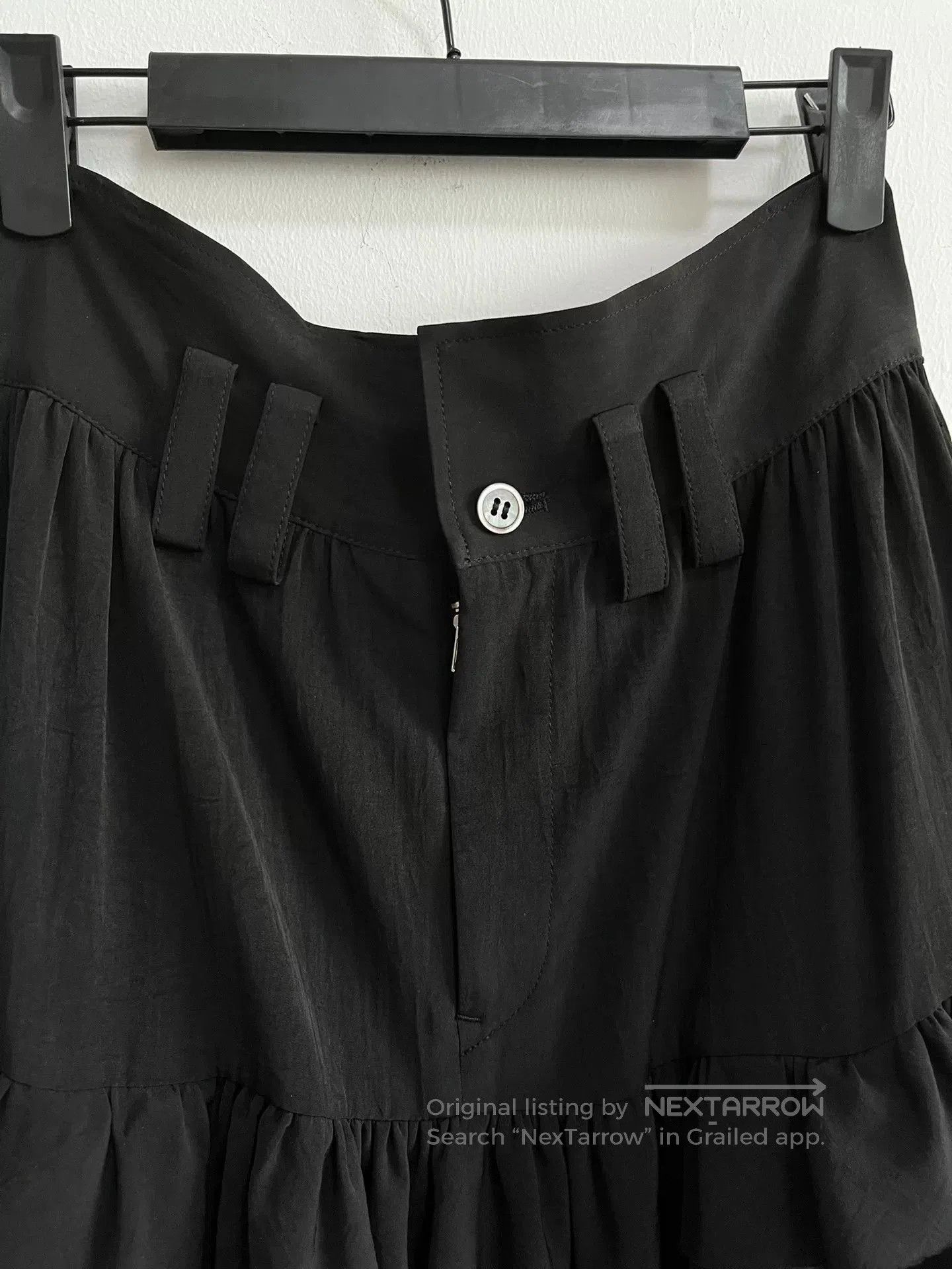 Y's Yohji Yamamoto Y's Black Drawstring Skirt. Size 33" - 3 Thumbnail