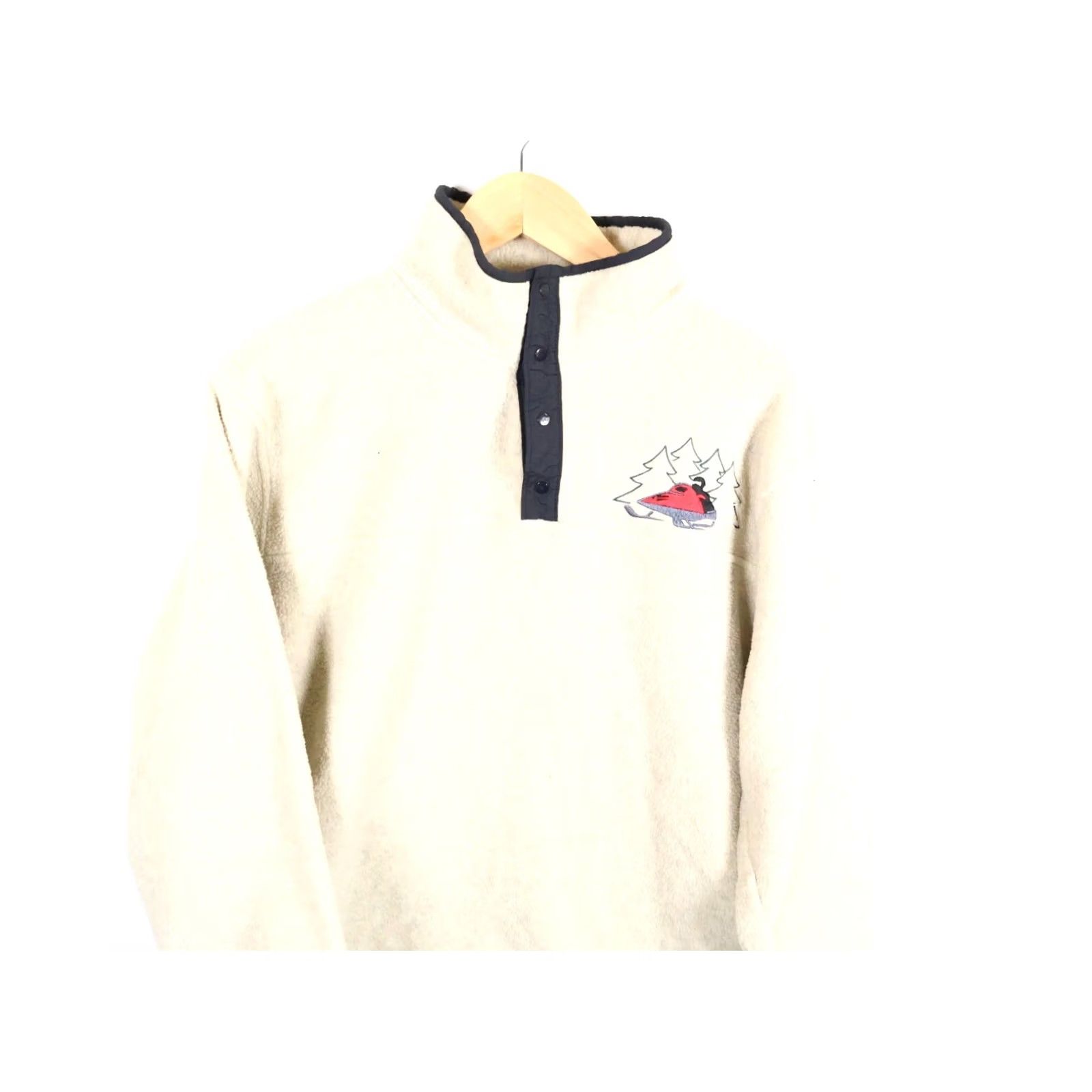 Vintage VINTAGE Fox Point Jacket Embroidered Ivory Fleece Snap 90s Men Large Size US L / EU 52-54 / 3 - 5 Thumbnail