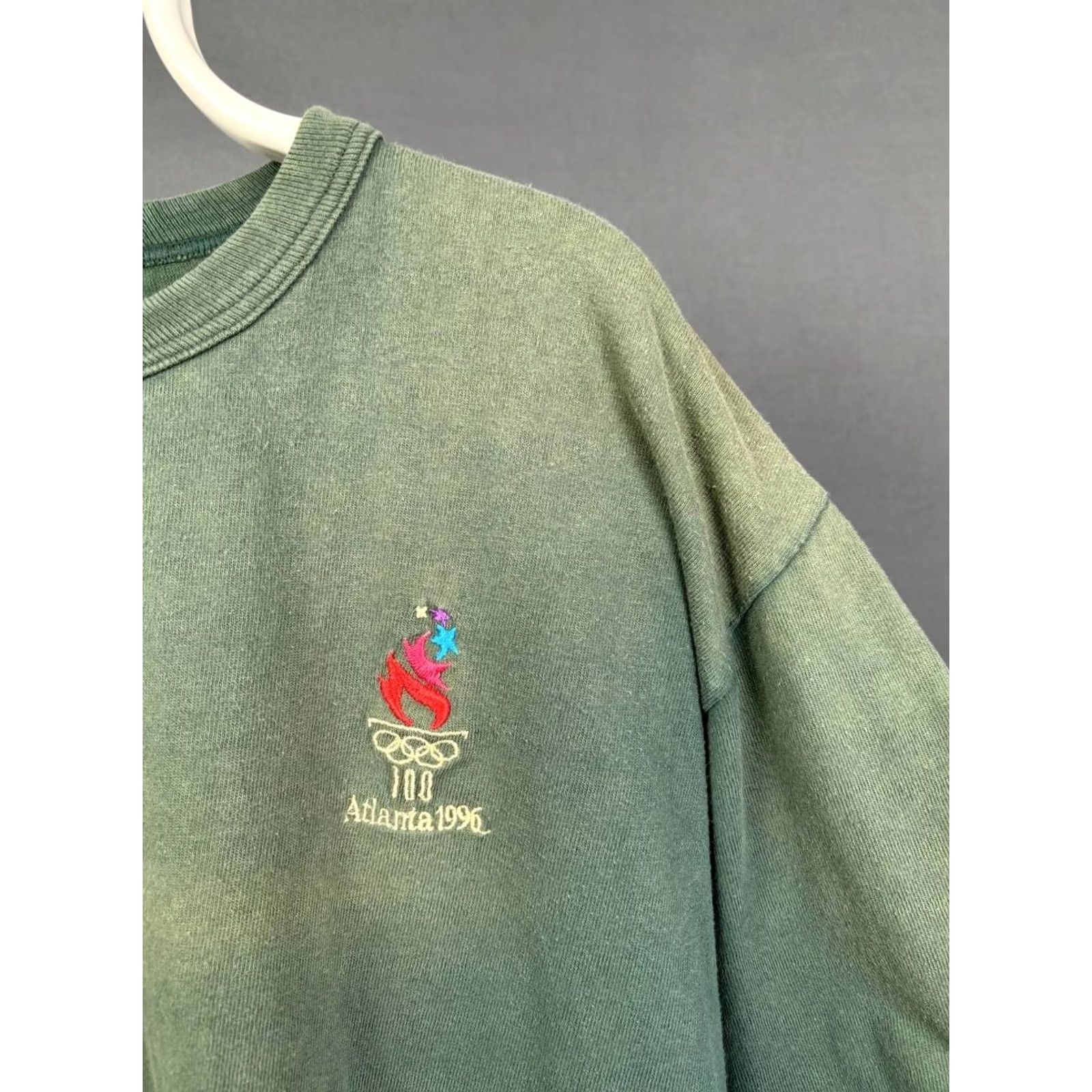 Champion Champion T-Shirt Size 2XL Green Atlanta 1996 Olympics Cotton Crew Neck Men Size US XXL / EU 58 / 5 - 7 Thumbnail