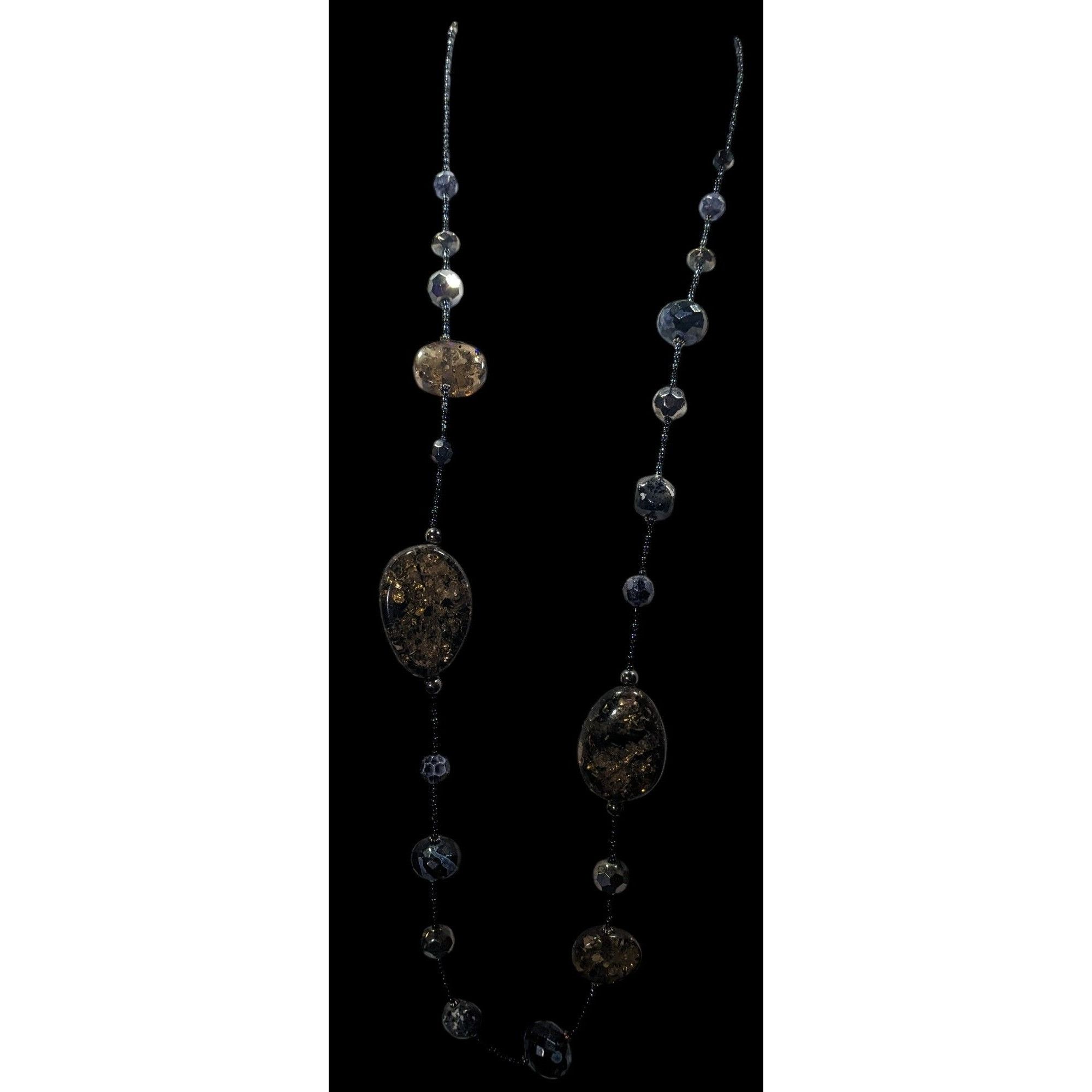 Other Abstract Glass Beaded Crackle Accent Station Necklace Size ONE SIZE - 4 Thumbnail