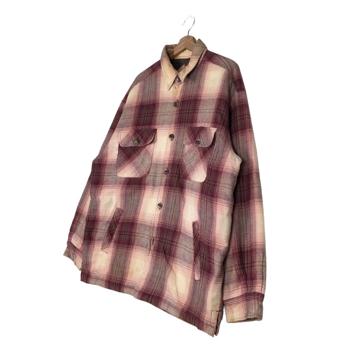 Flannel 🔥Vintage Wool Jacket Sea Hop Issey Miyake Tartan Design Size US L / EU 52-54 / 3 - 2 Thumbnail